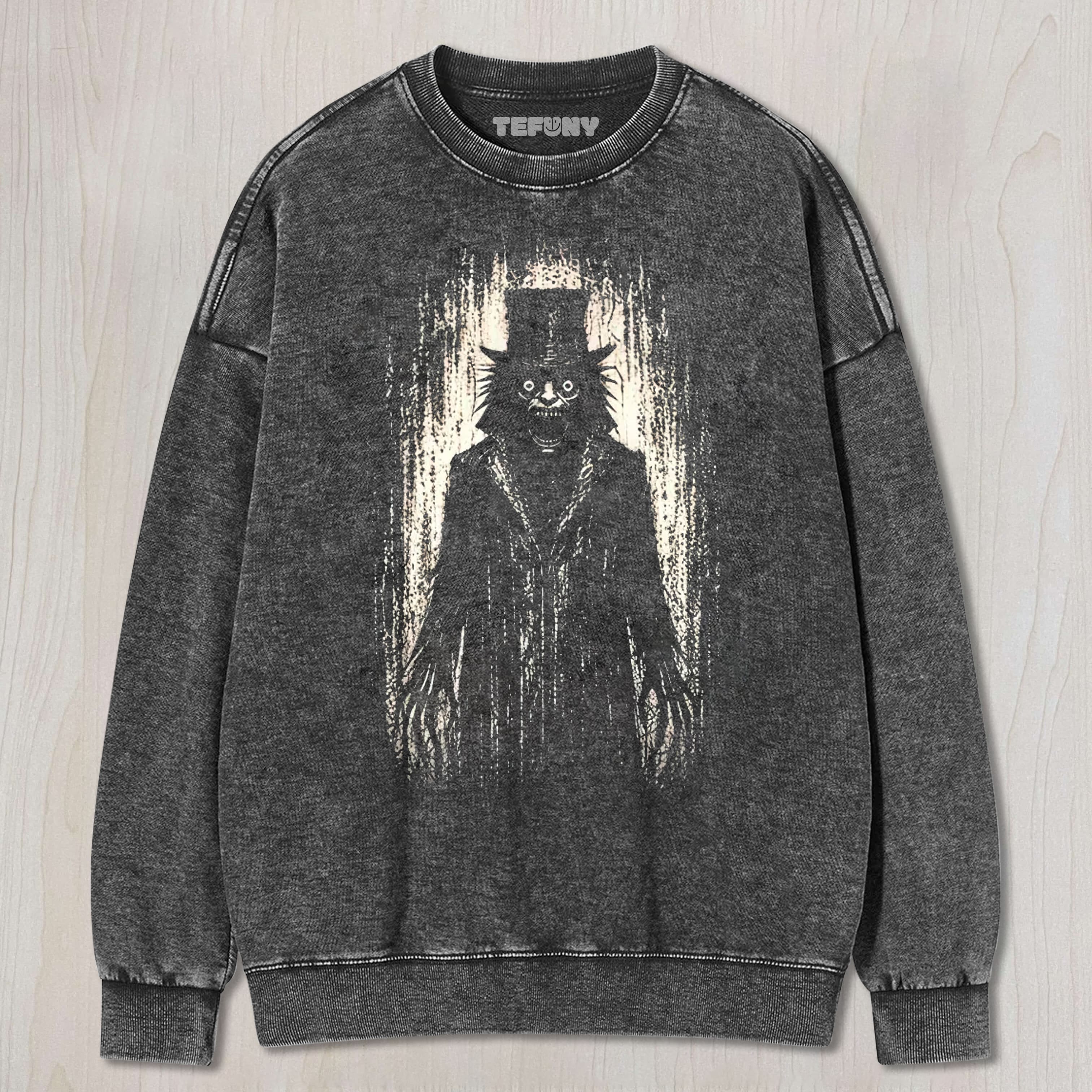 VINTAGE HORROR BABADOOK SILHOUETTE WASHED UNISEX TEE, TANK TOP, LAYERED LS, SWEATSHIRT & HOODIE