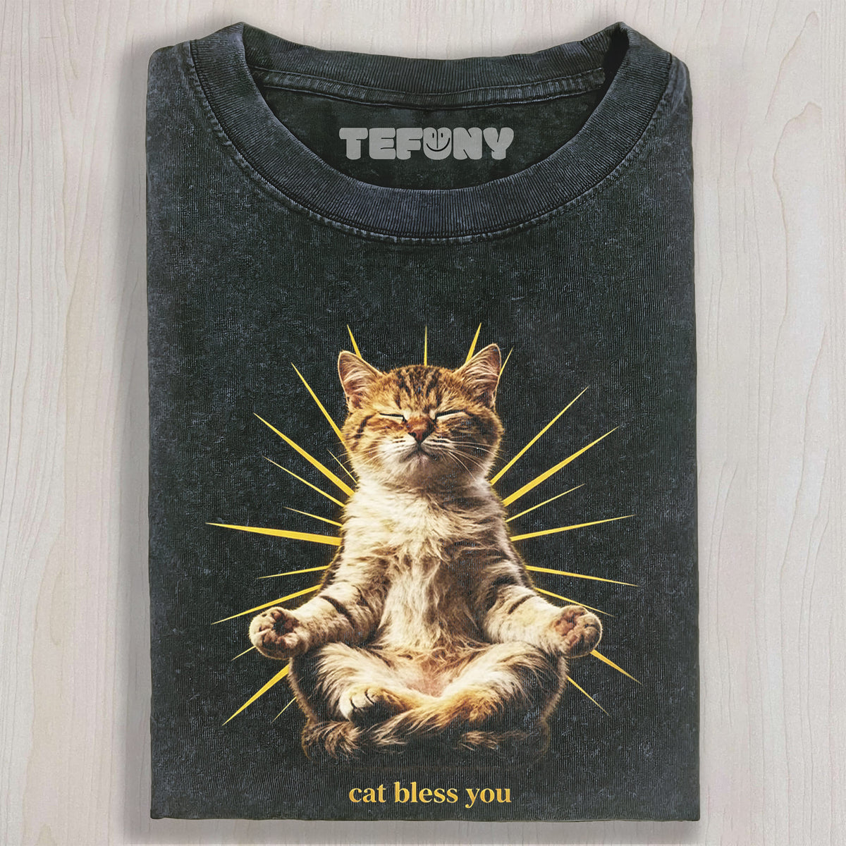WACKY CAT FAITH FUNNY MEME V2 UNISEX TEE, TANK TOP, LAYERED LS, SWEATSHIRT & HOODIE