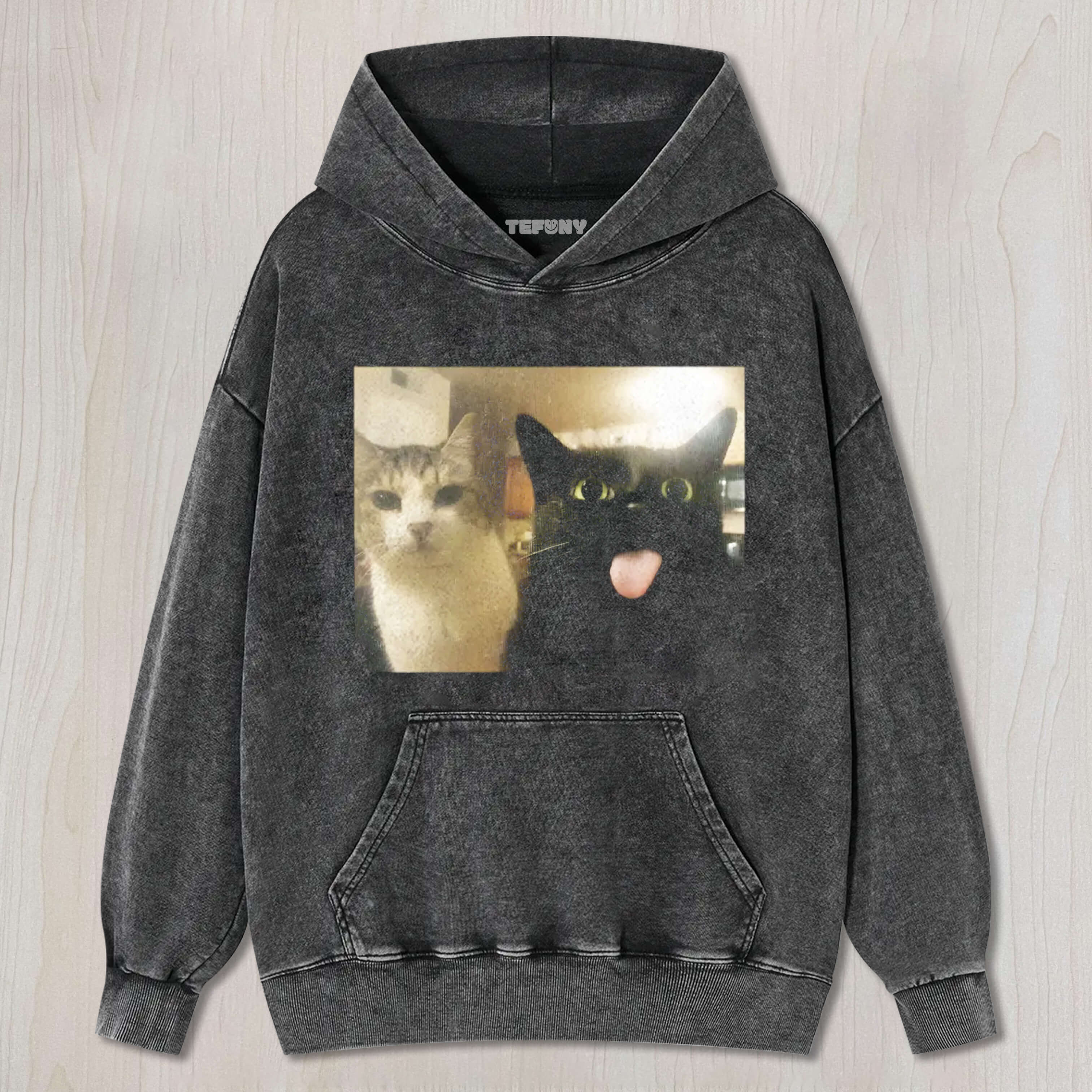 WACKY CAT VINTAGE WASHED TEE & SWEAT & HOOD