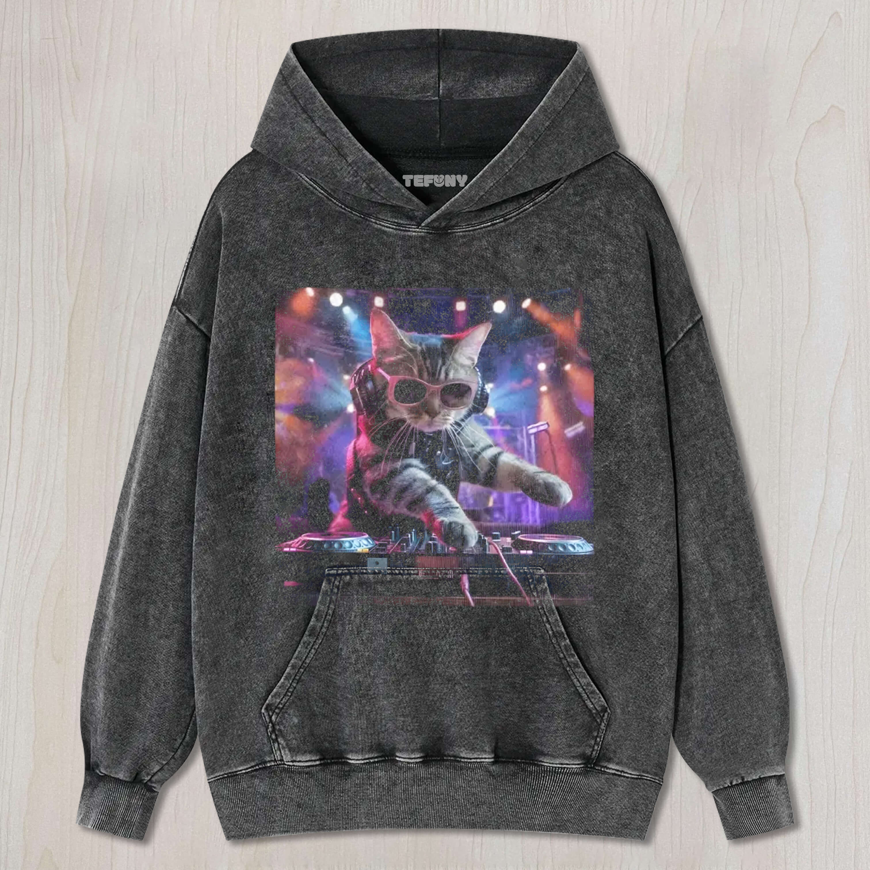 WACKY CAT VINTAGE WASHED V2 TEE & SWEAT & HOOD