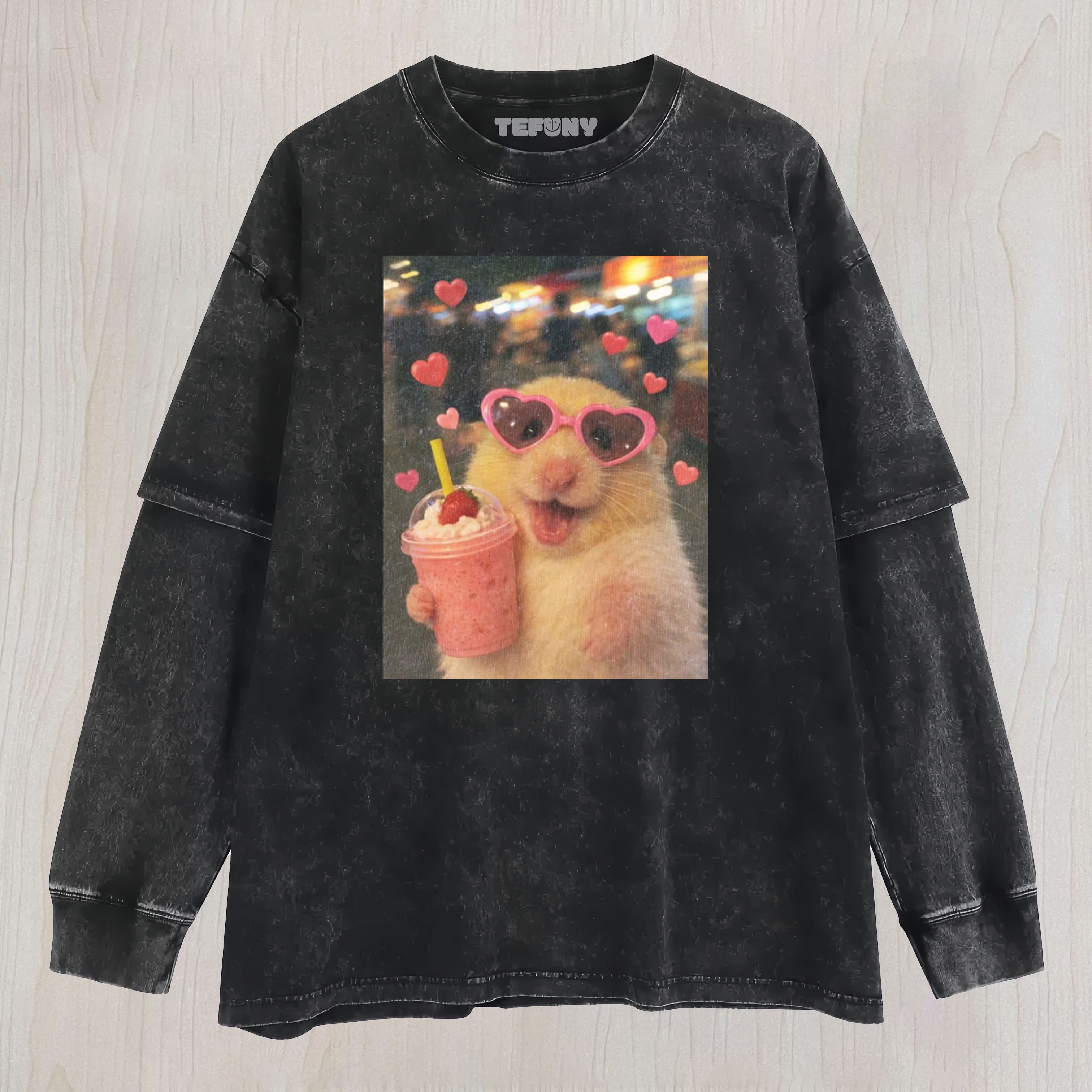 WACKY HAMSTER-3 LAYERED LONG SLEEVE