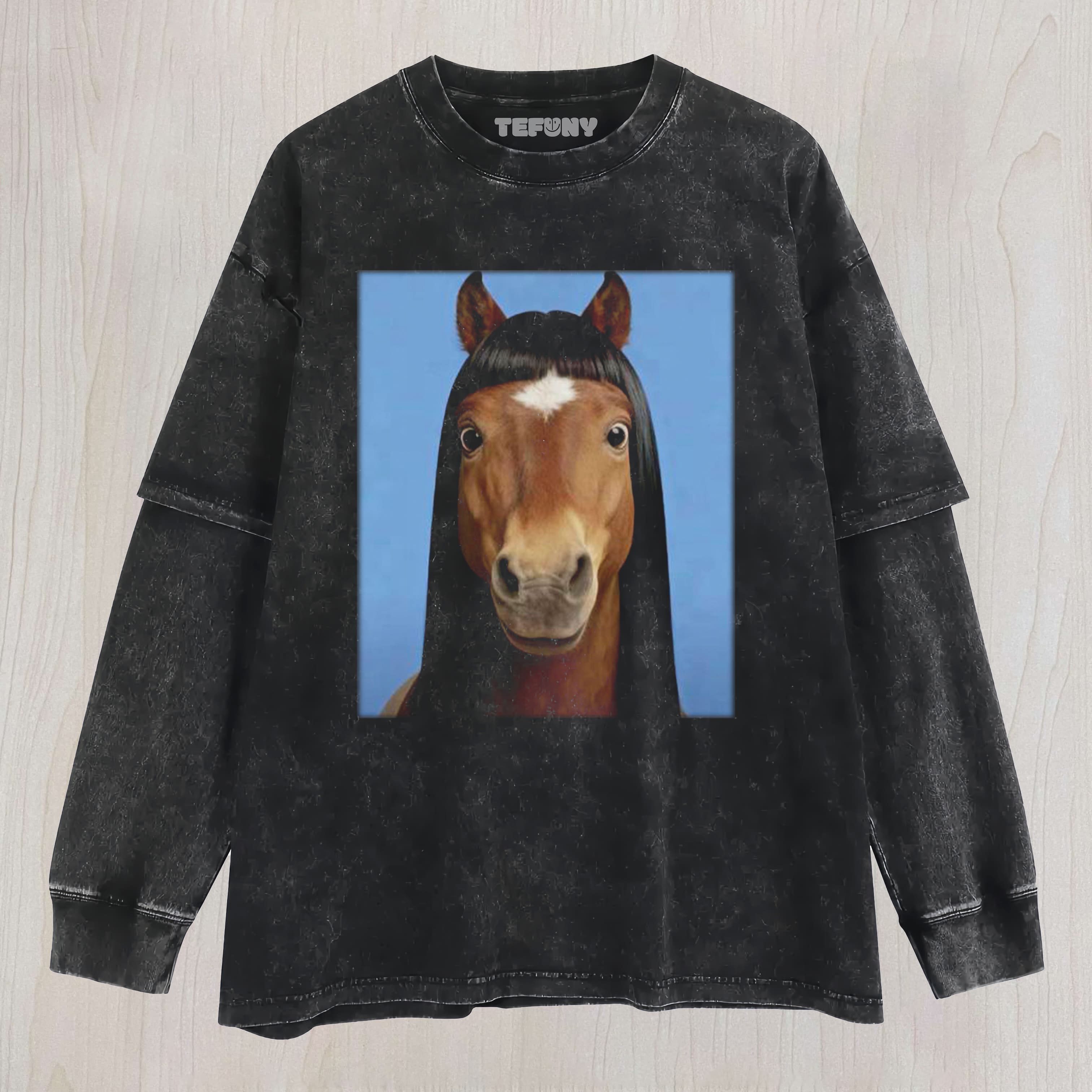 WACKY HORSE VINTAGE WASHED A12 LAYERED LONG SLEEVE