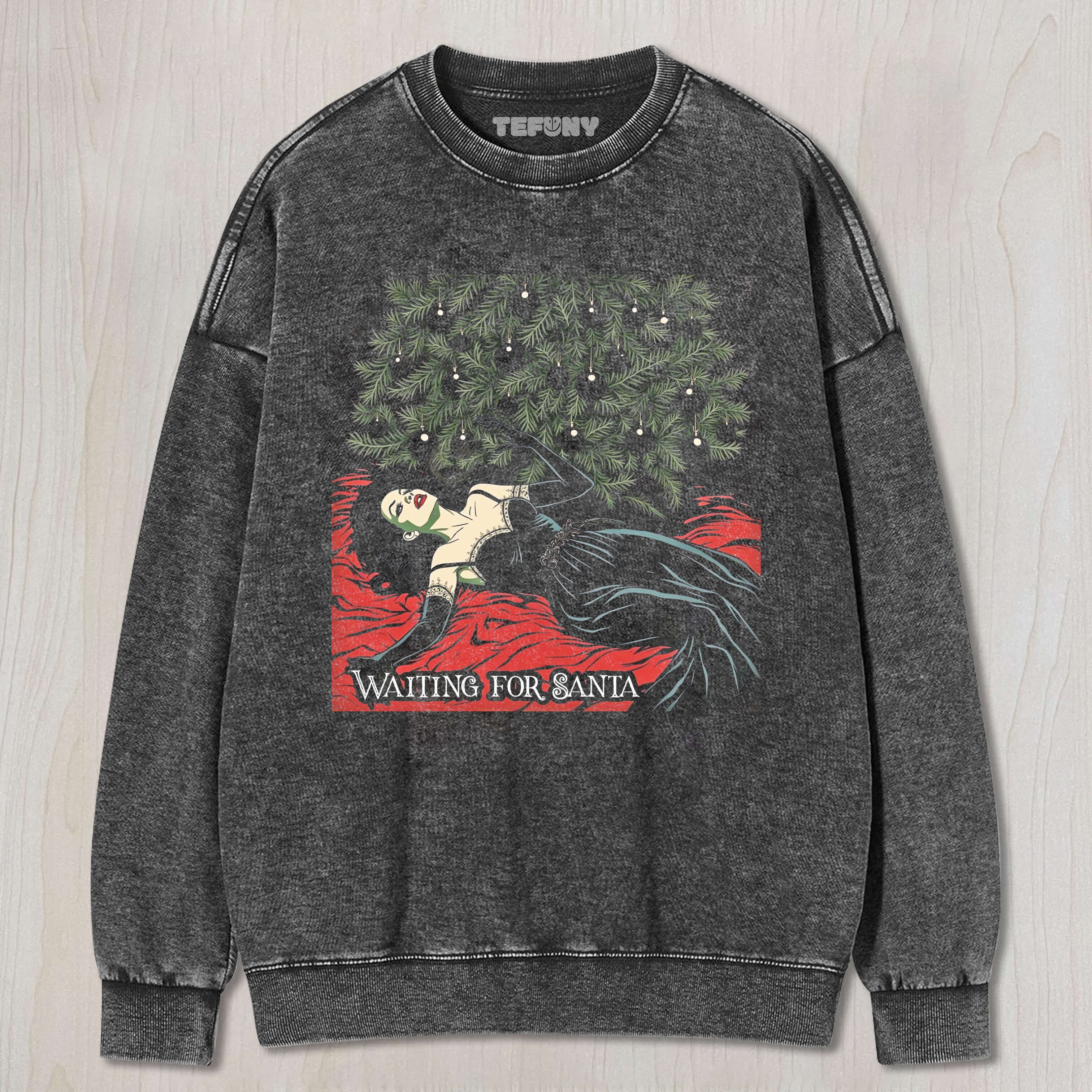 WAITING FOR SANTA T-SHIRT & LONG SLEEVES & HOODIES