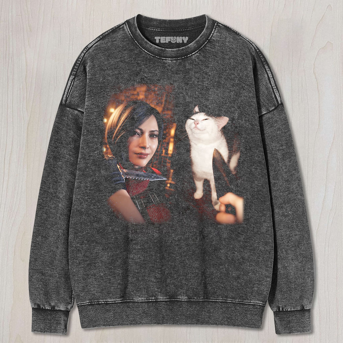 WANG & CAT MEME UNISEX TEE, TANK TOP, LAYERED LS, SWEATSHIRT & HOODIE