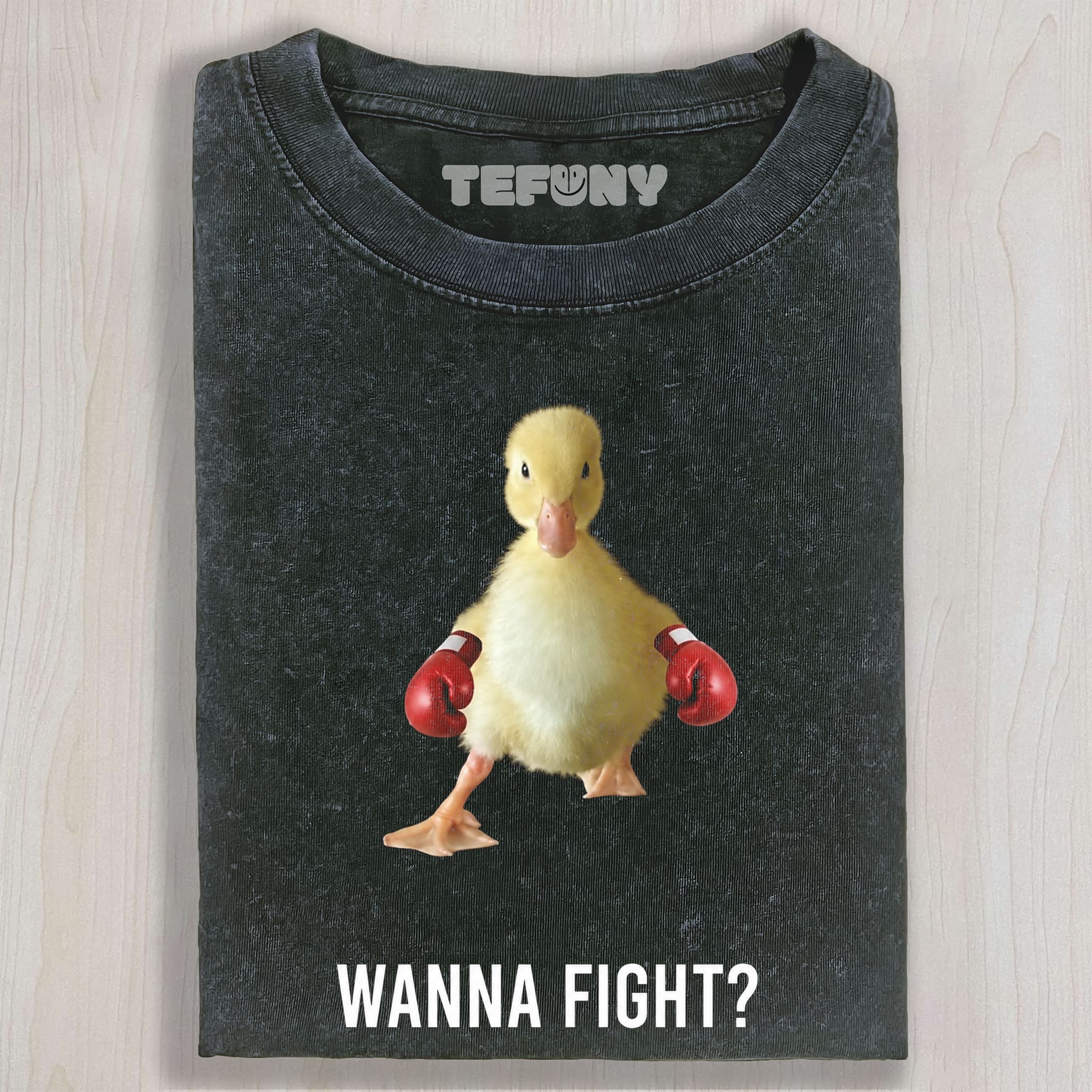 WANNA FIGHT DUCK MEME UNISEX TEE, TANK TOP, LAYERED LS, SWEATSHIRT & HOODIE