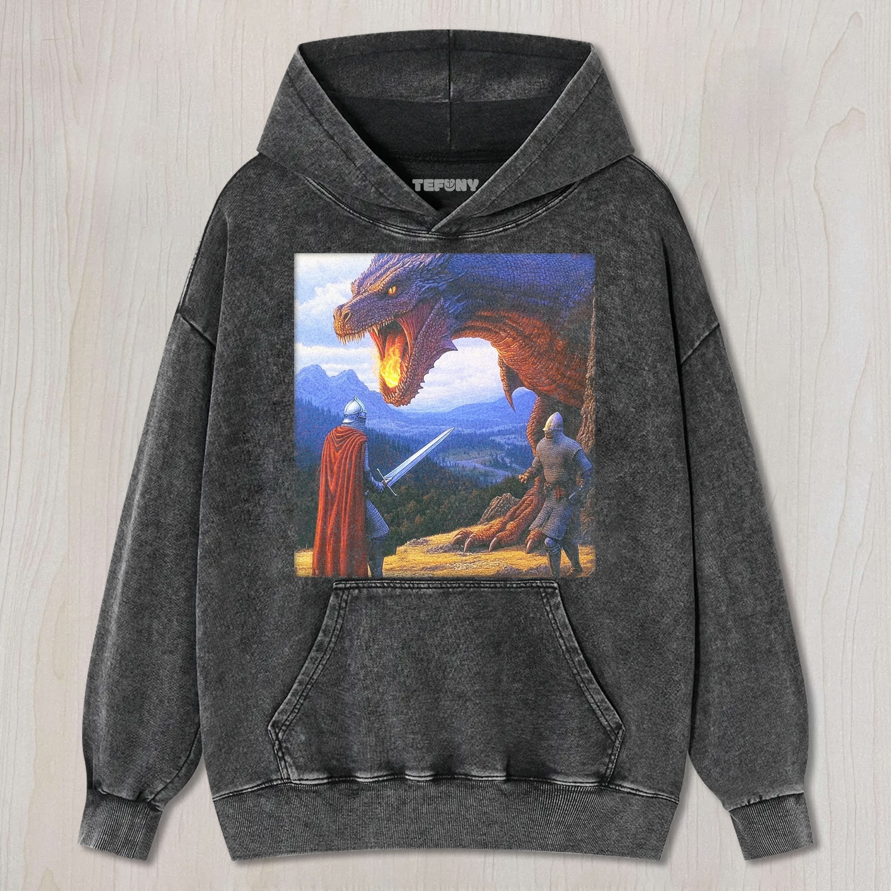 WARRIORS VS FIRE BREATHING DRAGON TEE & SWEAT & HOOD