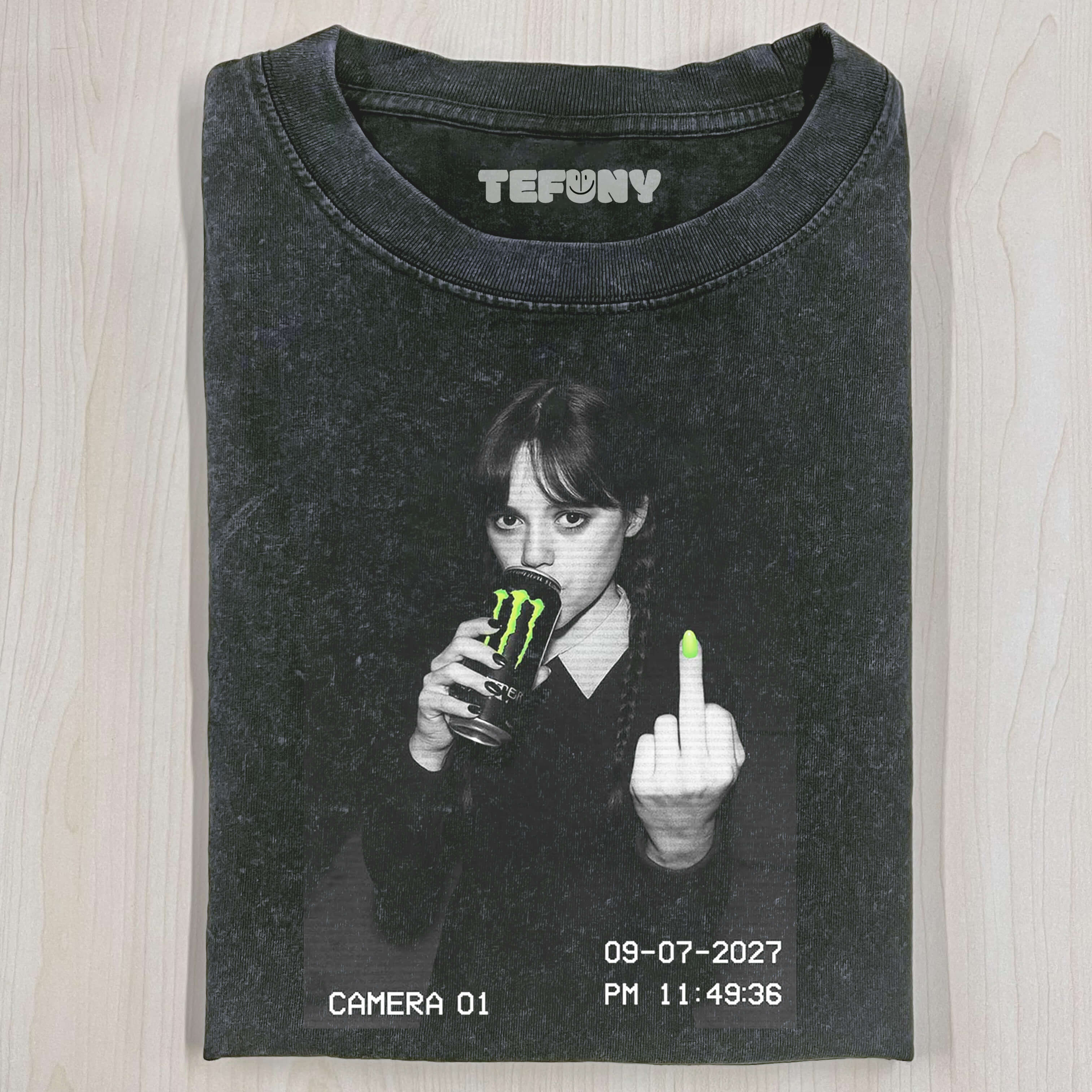 WEDNESDAY S2 ADDAMS THEMED T-SHIRT V6