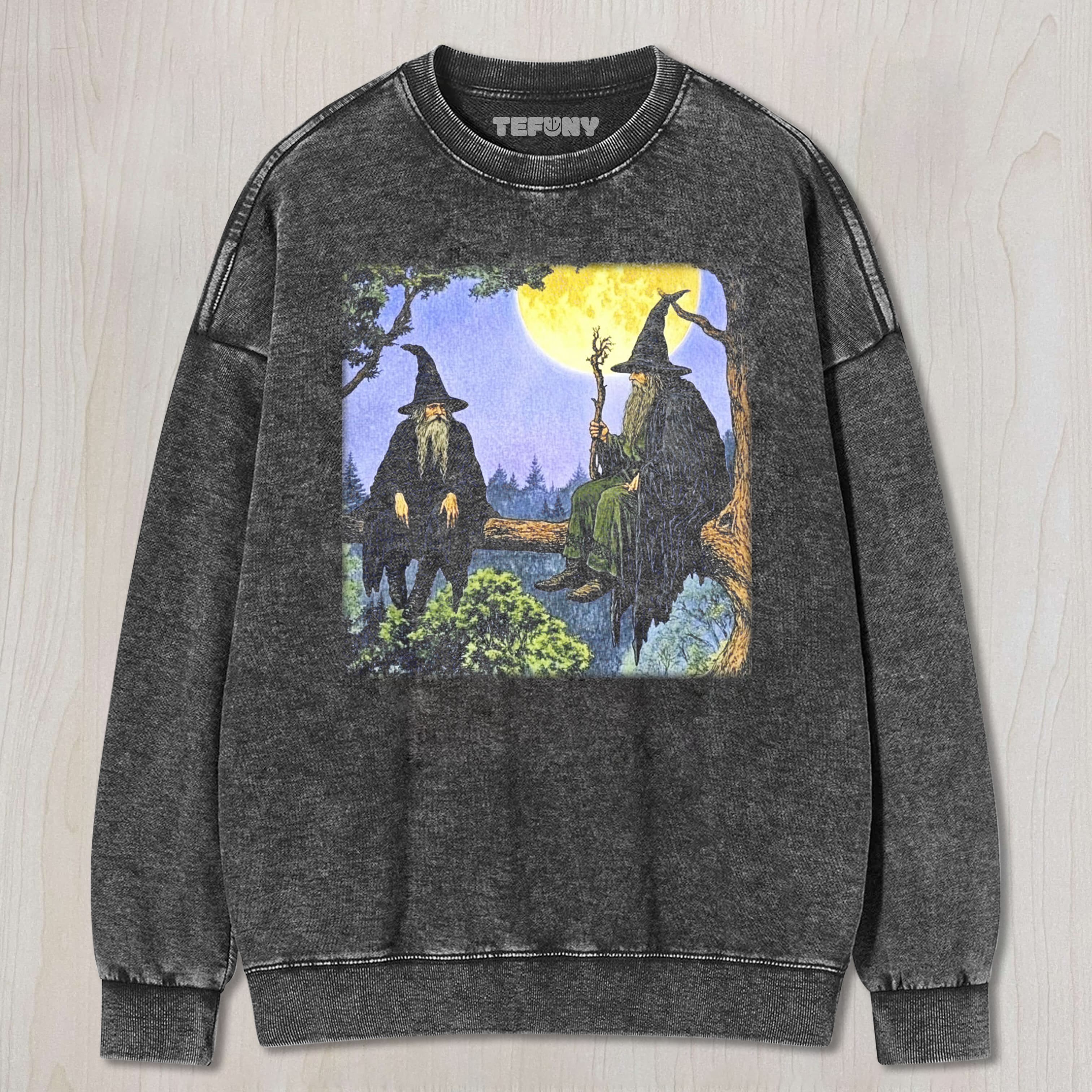 WIZARD DUO ON TREE BRANCH TEE & SWEAT & HOOD