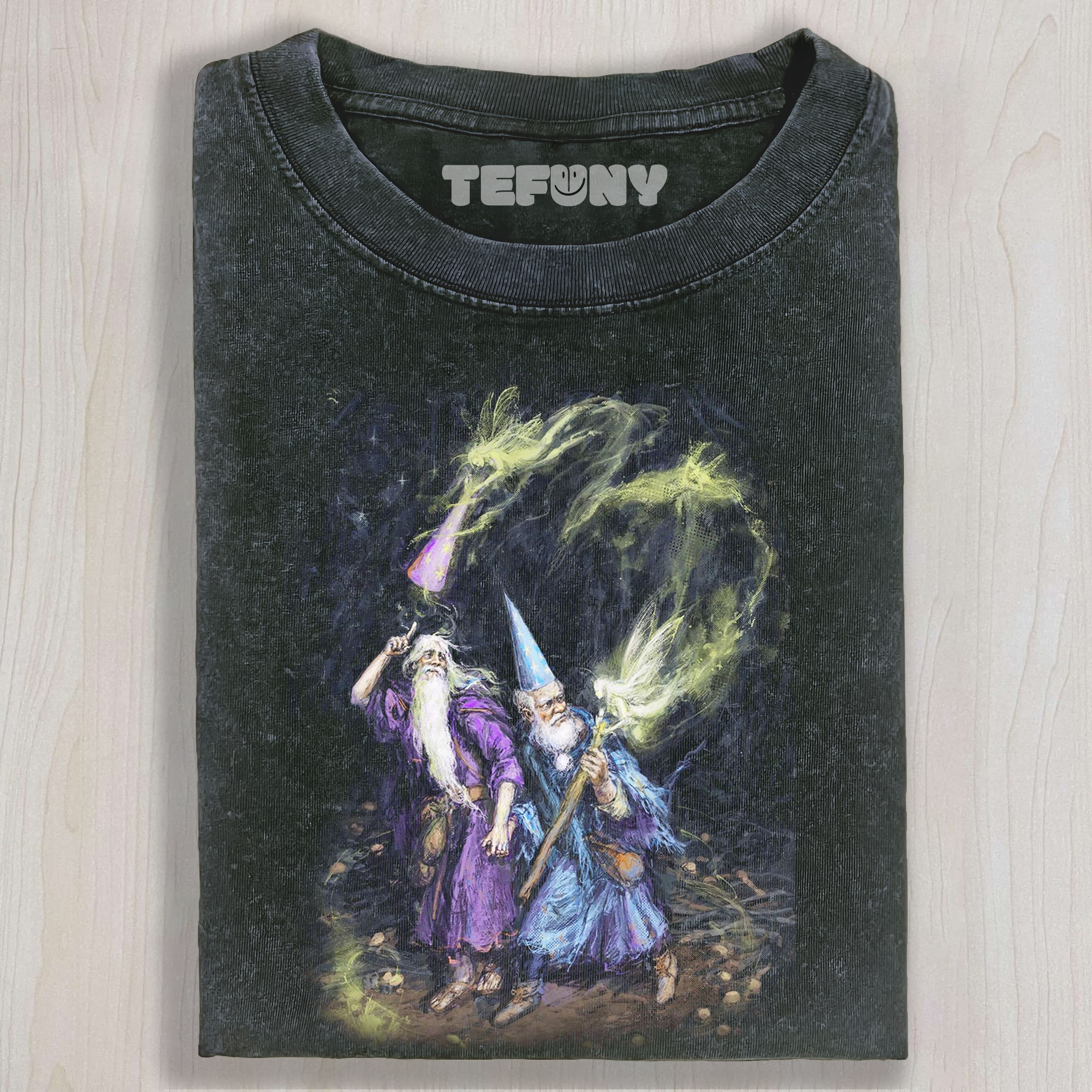 WIZARD DUO WITH GLOWING MAGIC ART TEE & SWEAT & HOOD