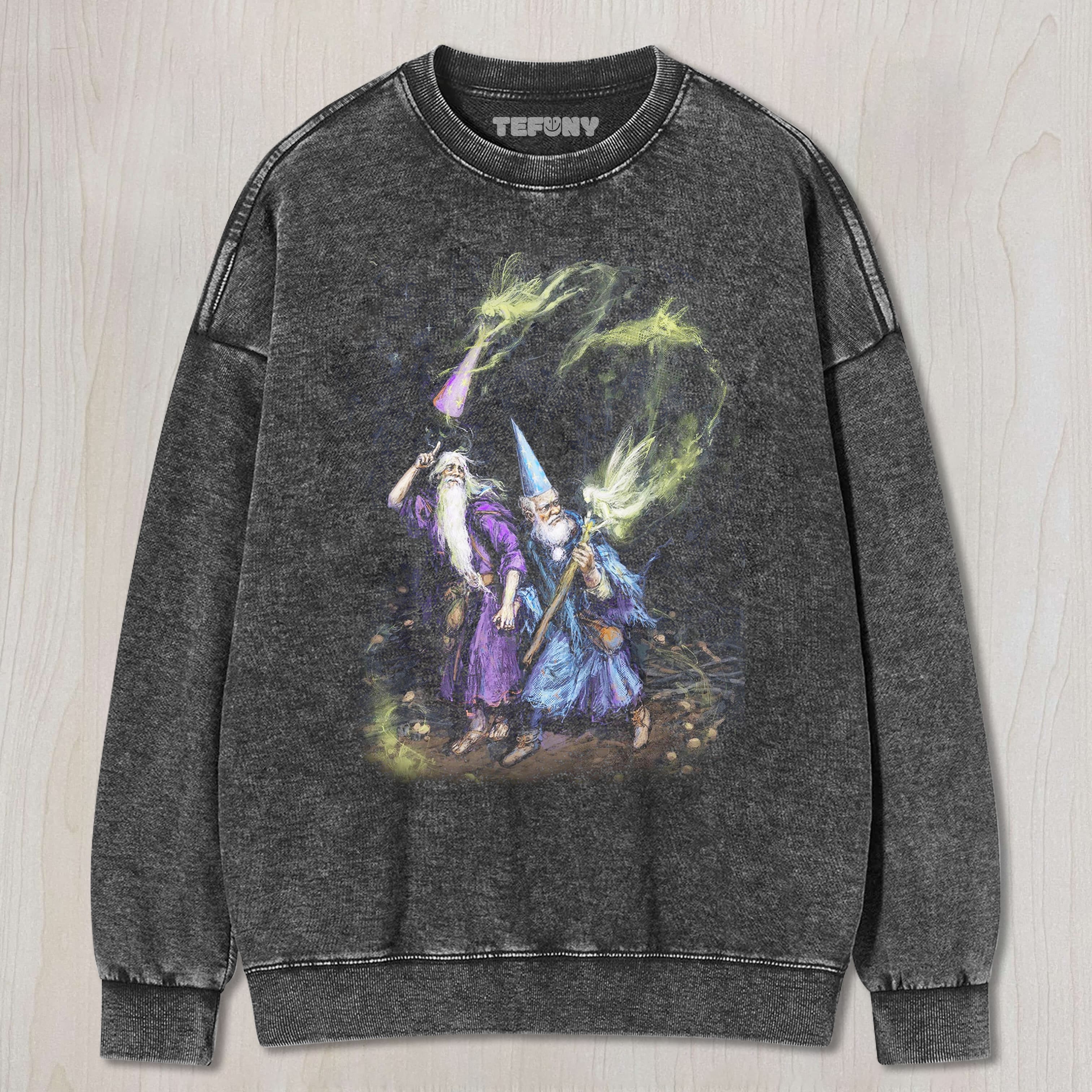WIZARD DUO WITH GLOWING MAGIC ART TEE & SWEAT & HOOD