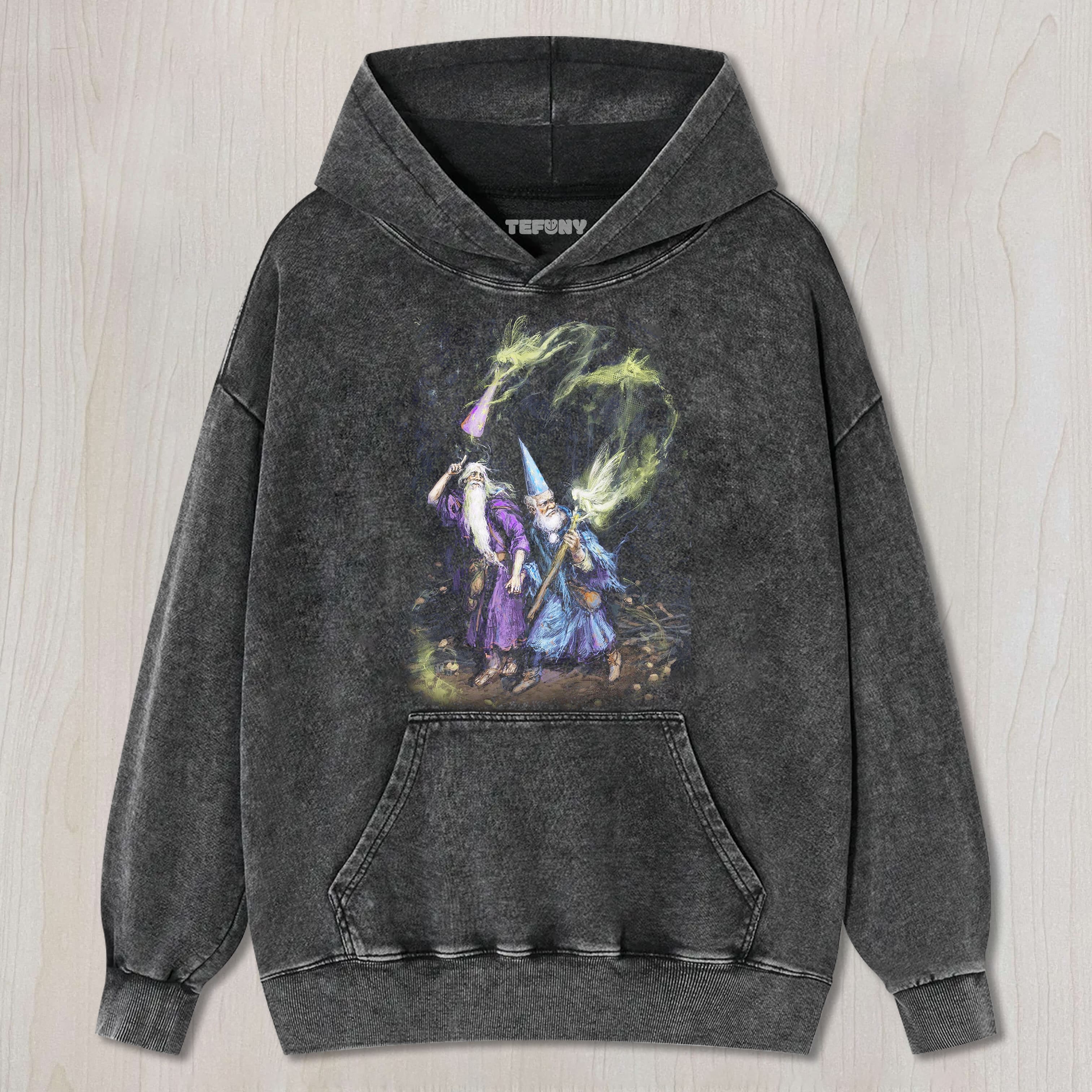 WIZARD DUO WITH GLOWING MAGIC ART TEE & SWEAT & HOOD