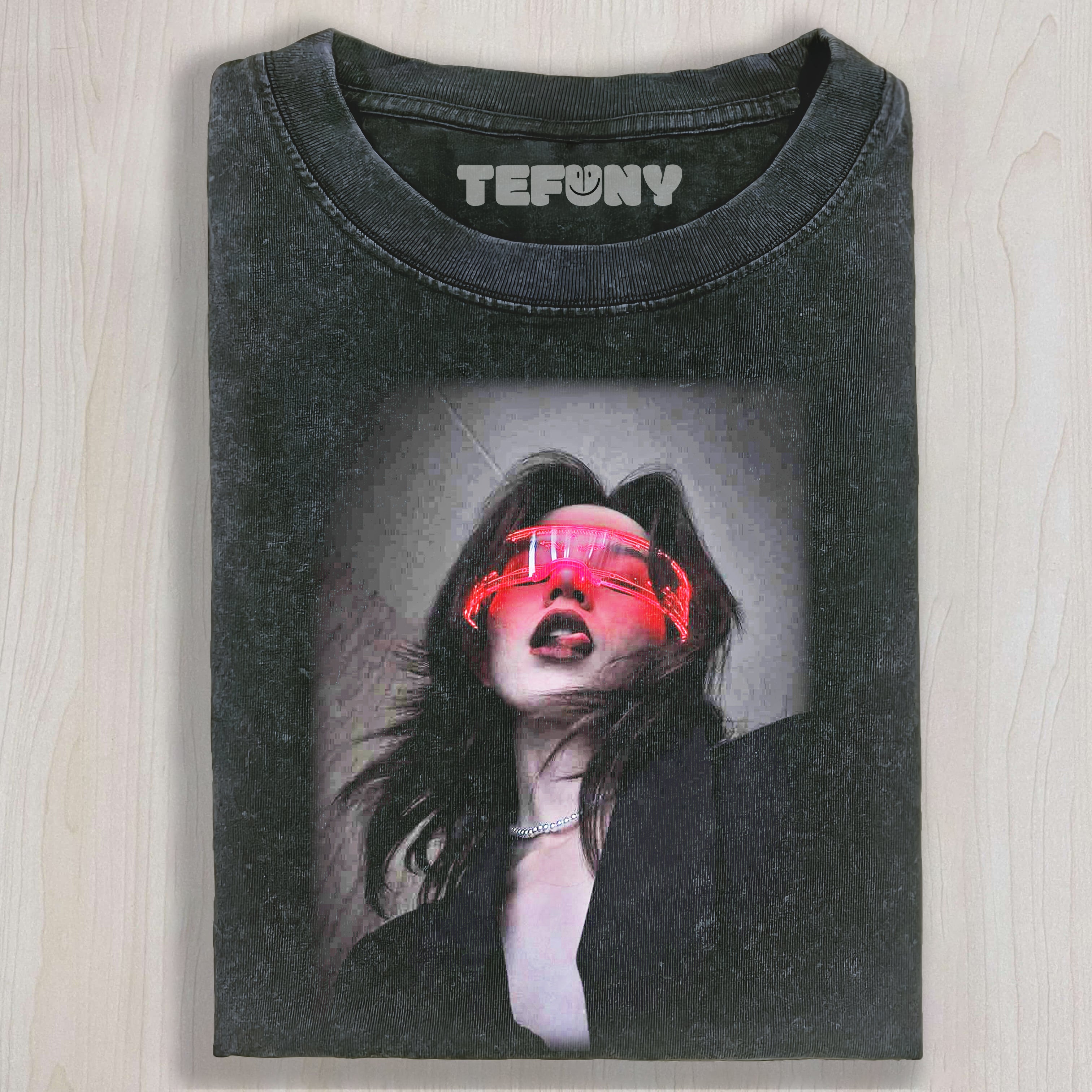 WOMAN WITH TECH GLASSES T-SHIRT
