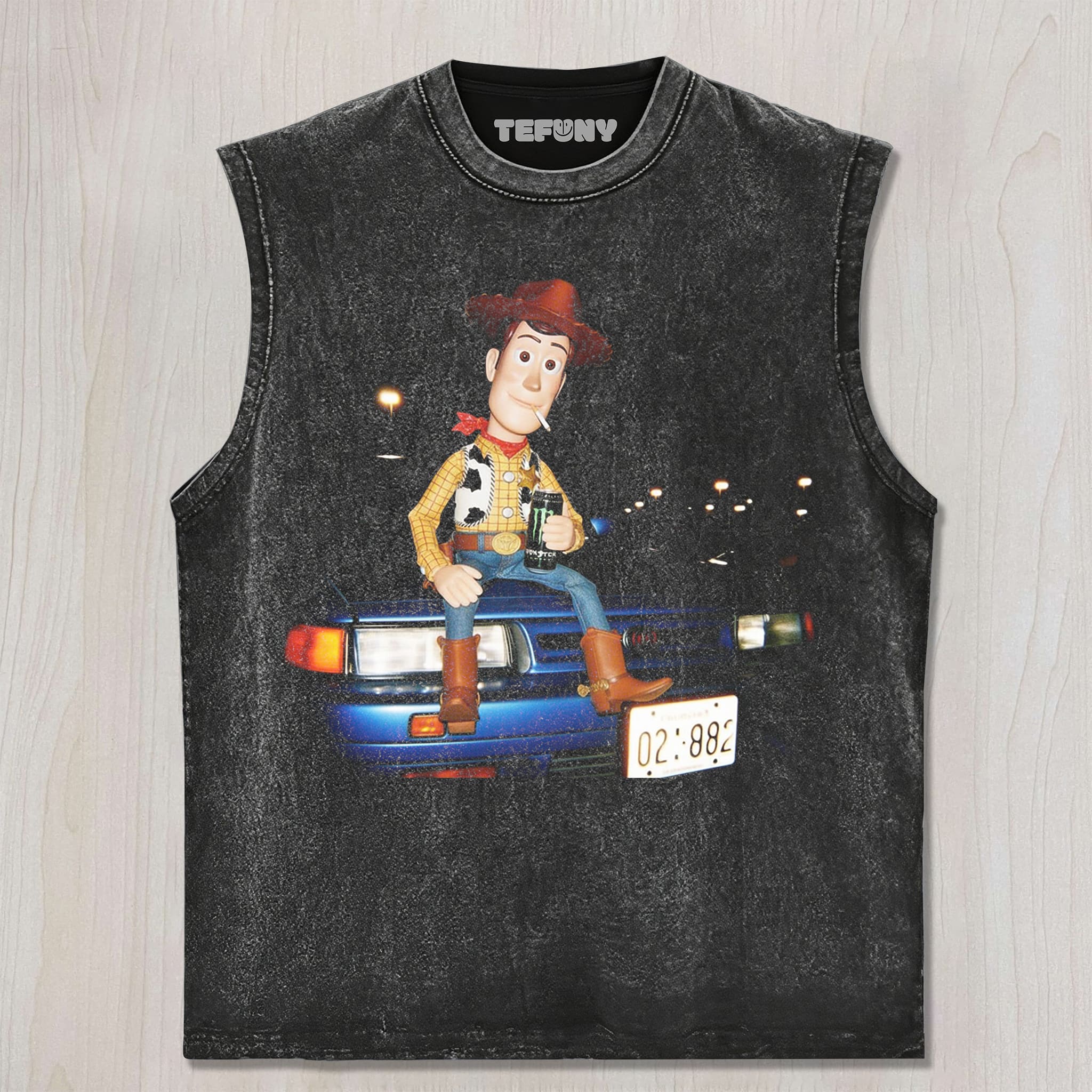 WOODY SAT OUTSIDE THE CAR UNISEX TEE, TANK TOP, LAYERED LS, SWEATSHIRT & HOODIE