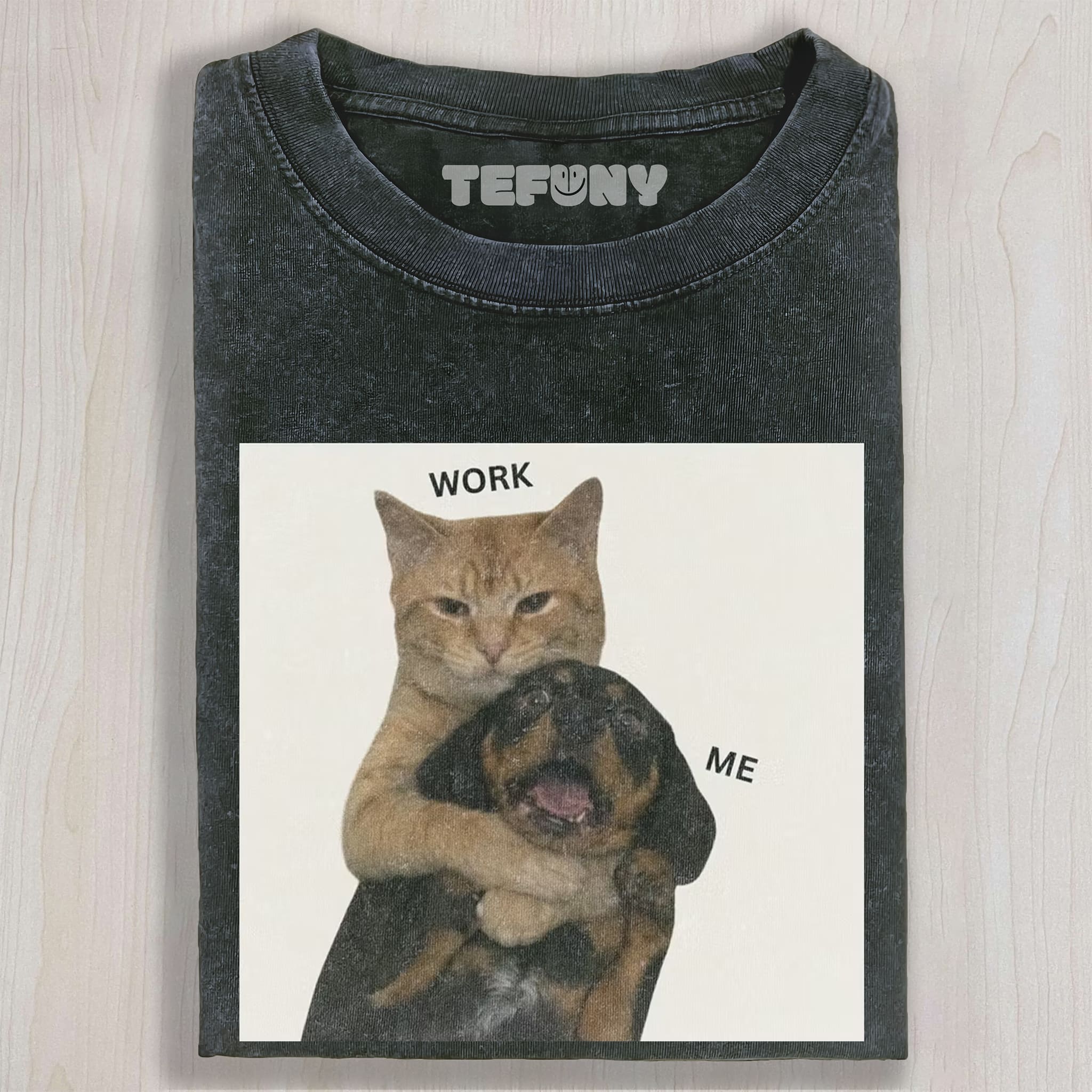 WORKING CAT FUNNY MEME UNISEX TEE, TANK TOP, LAYERED LS, SWEATSHIRT & HOODIE
