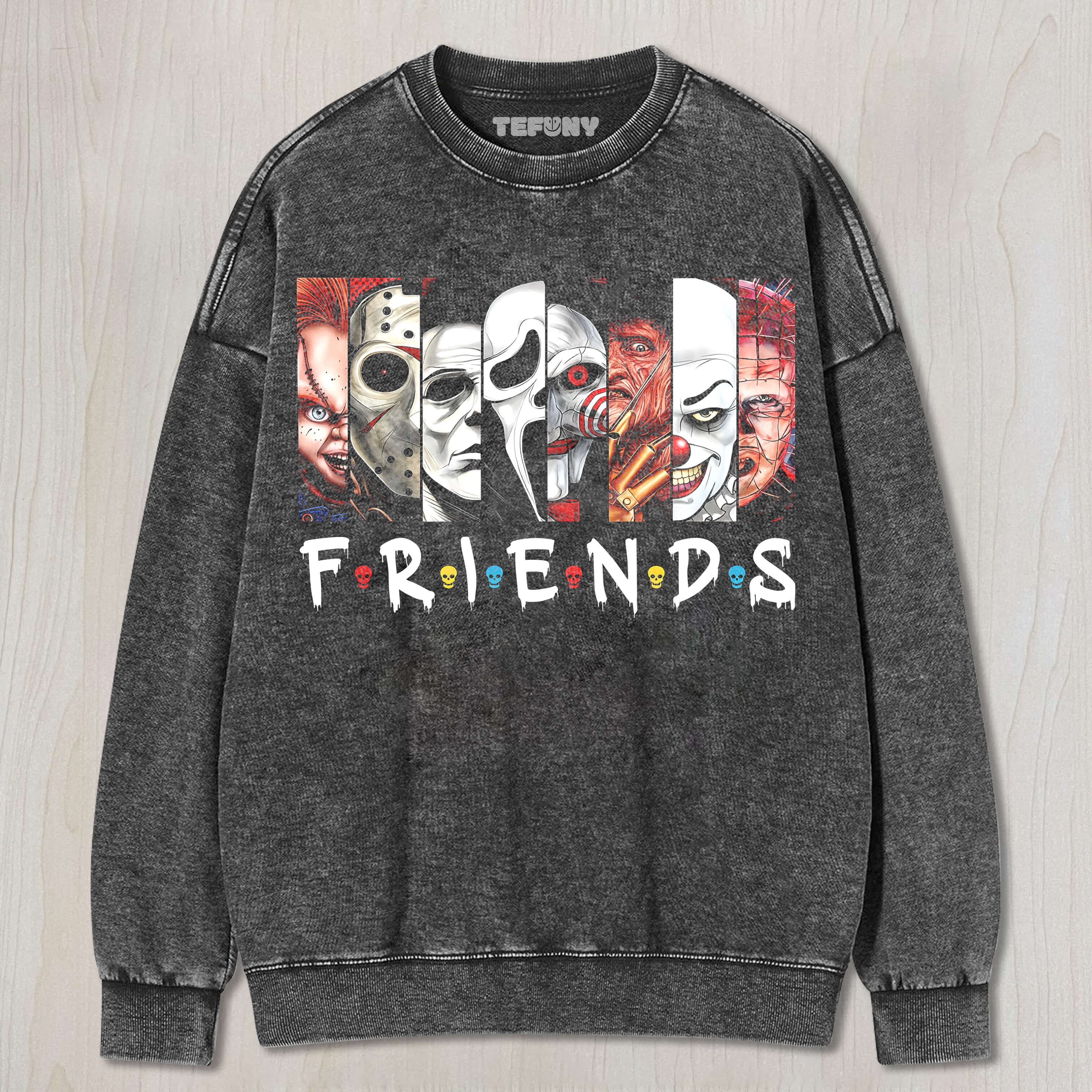 A SCARY BUNCH OF CHARACTERS T-SHIRT