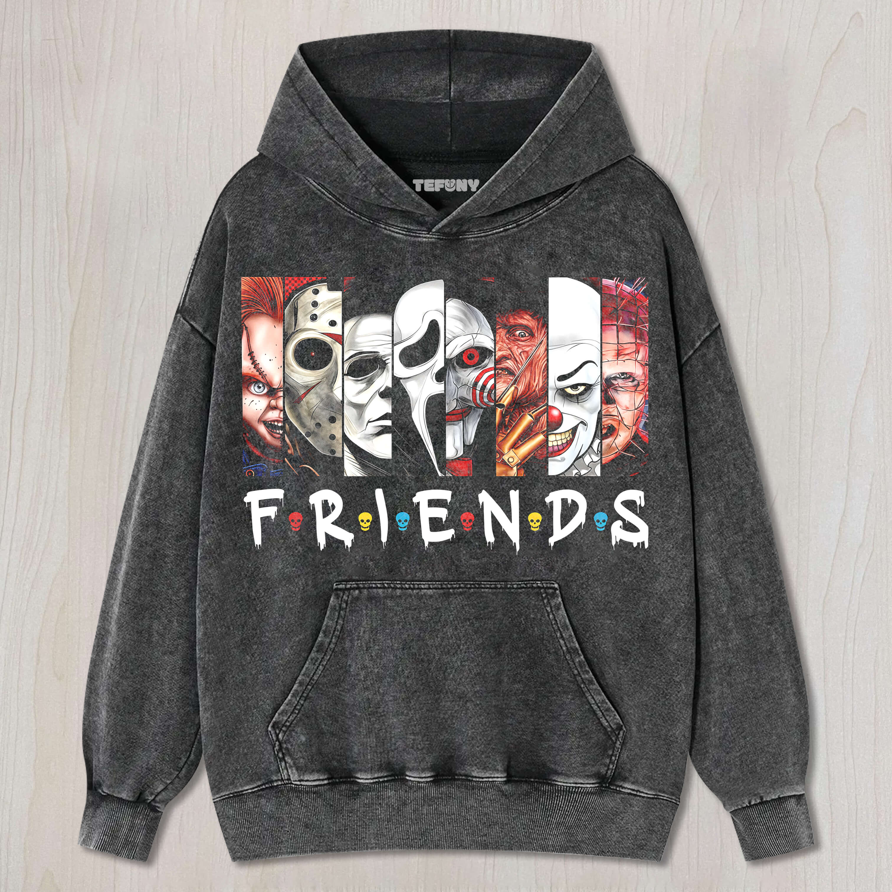 A SCARY BUNCH OF CHARACTERS T-SHIRT