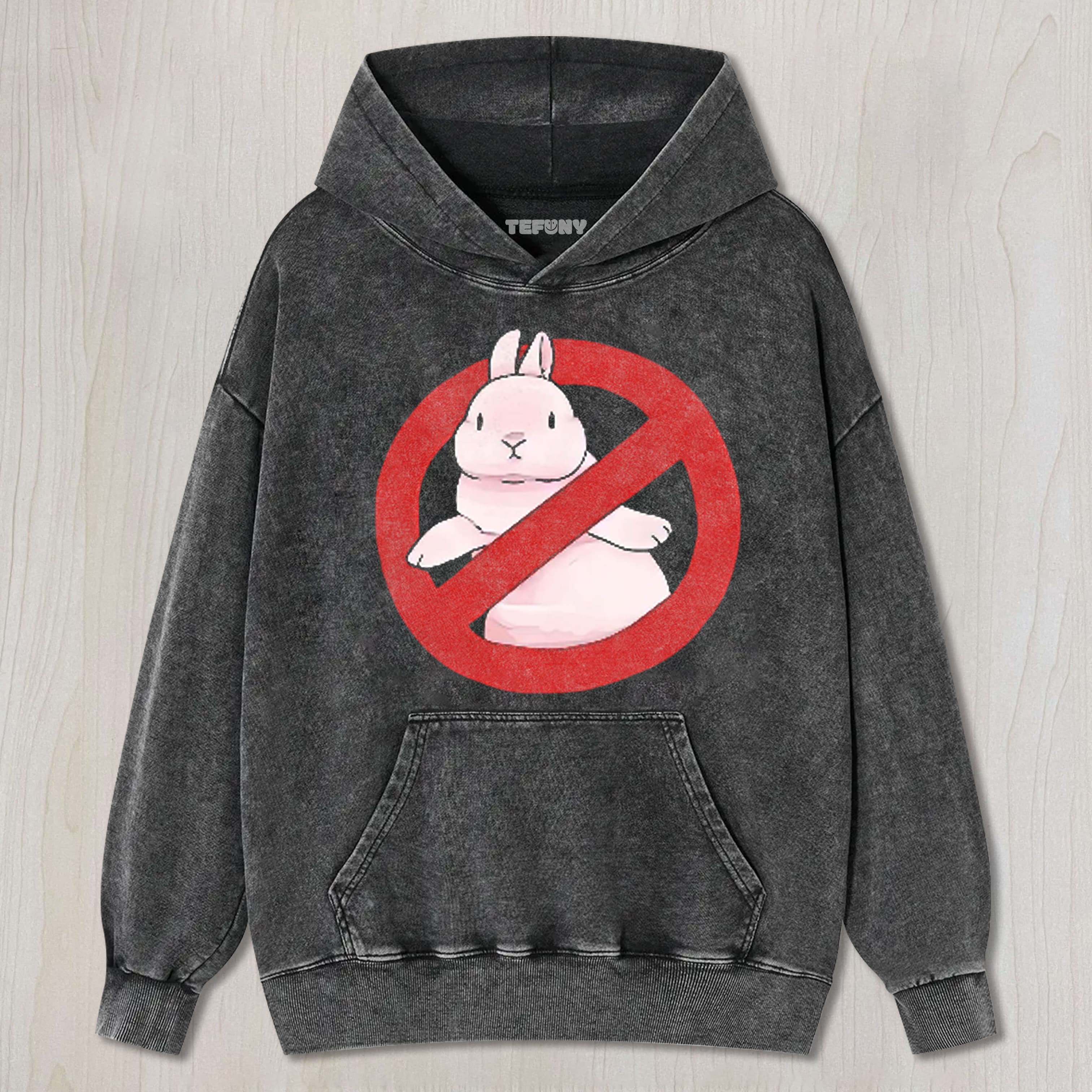 NO BUNNY PROHIBITION RABBIT VINTAGE WASHED TEE & SWEAT & HOOD