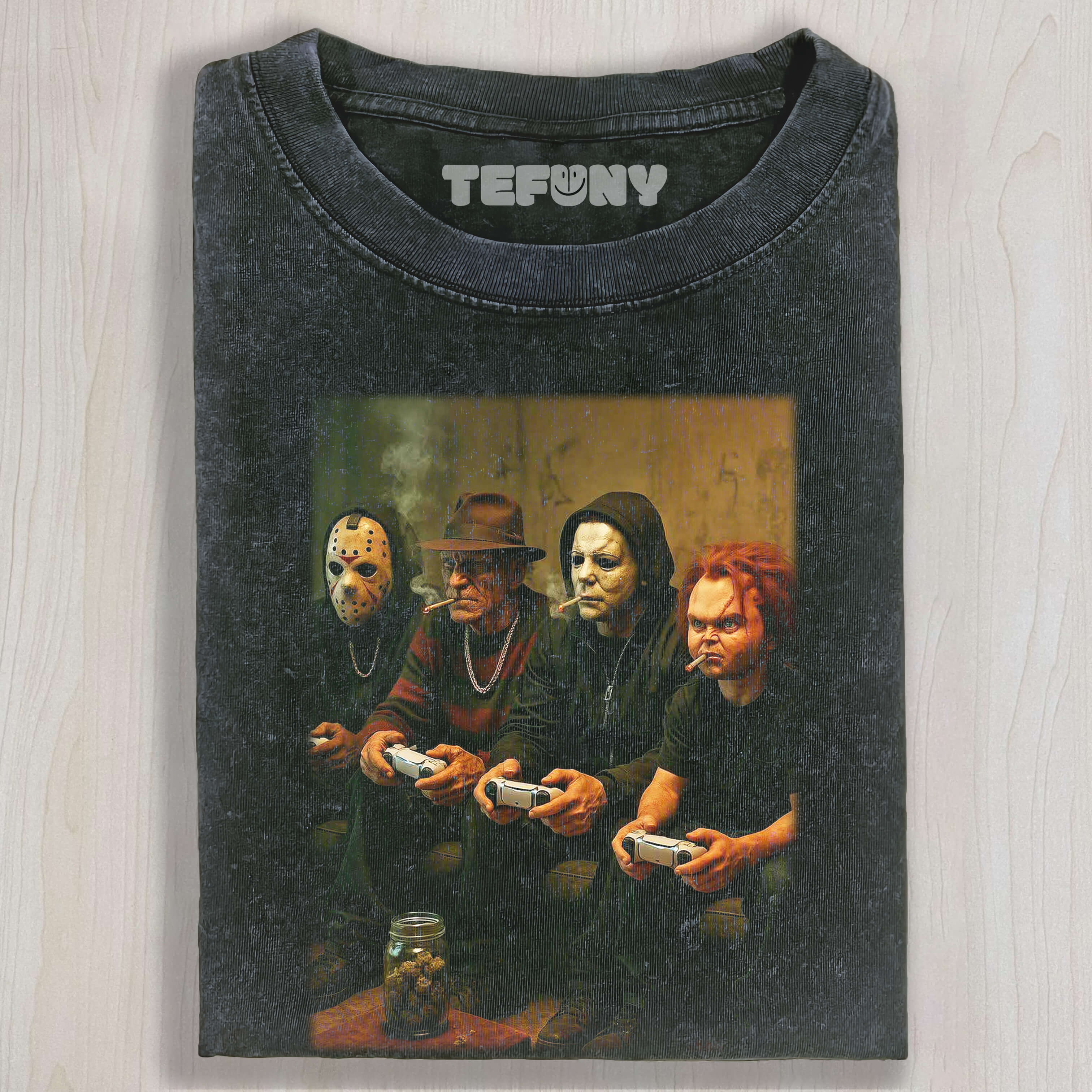 MICHAEL, CHUCKY AND OTHERS PLAY GAMES T-SHIRT