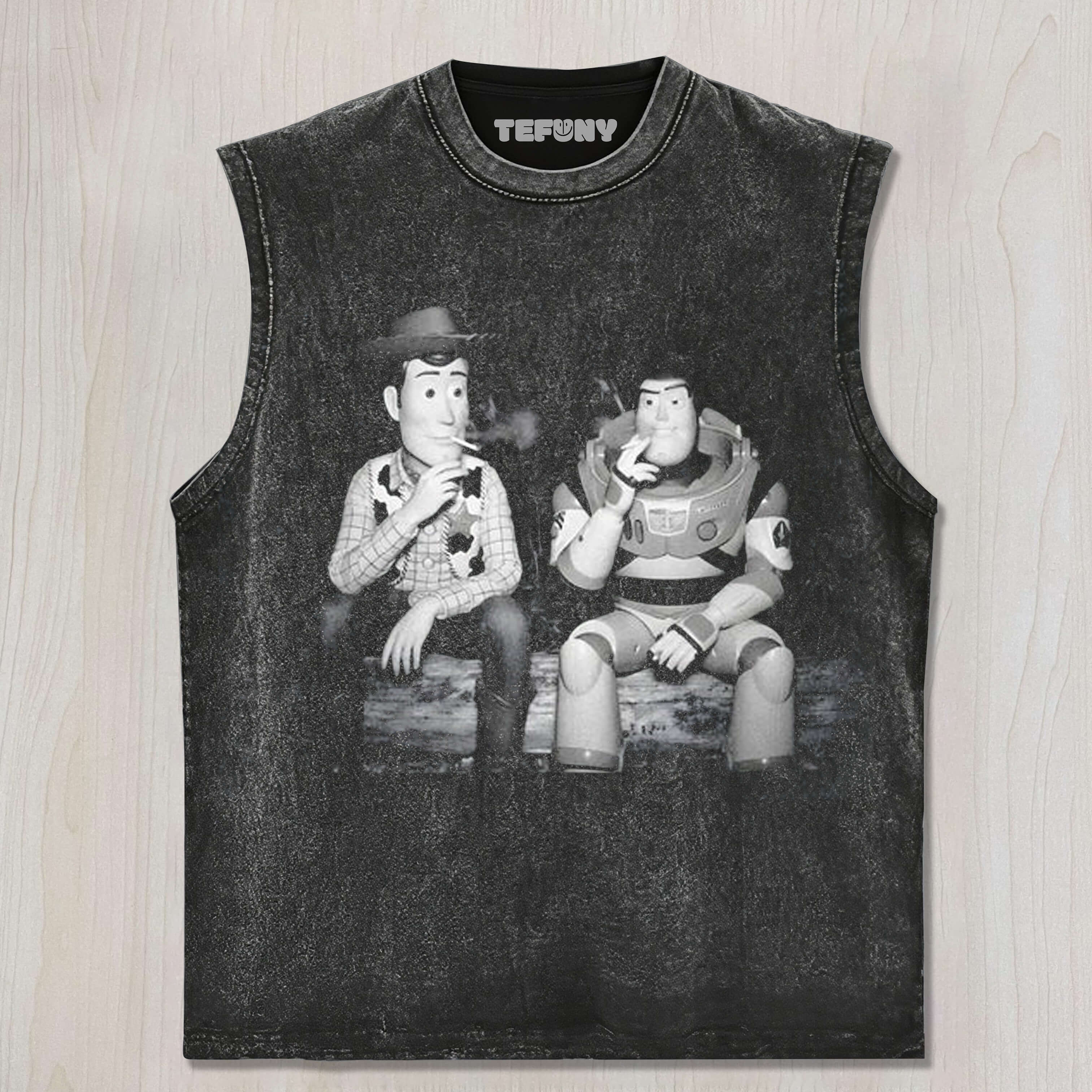 FUNNY TOY STORY WOODY & BUZZ SMOKING TEE & SWEAT & HOOD