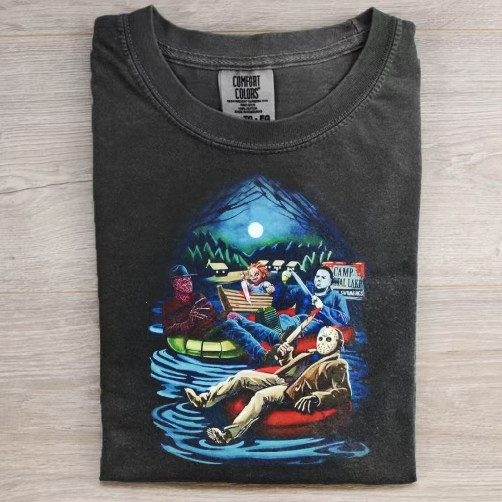 Retro Halloween Horror Movie T-shirt