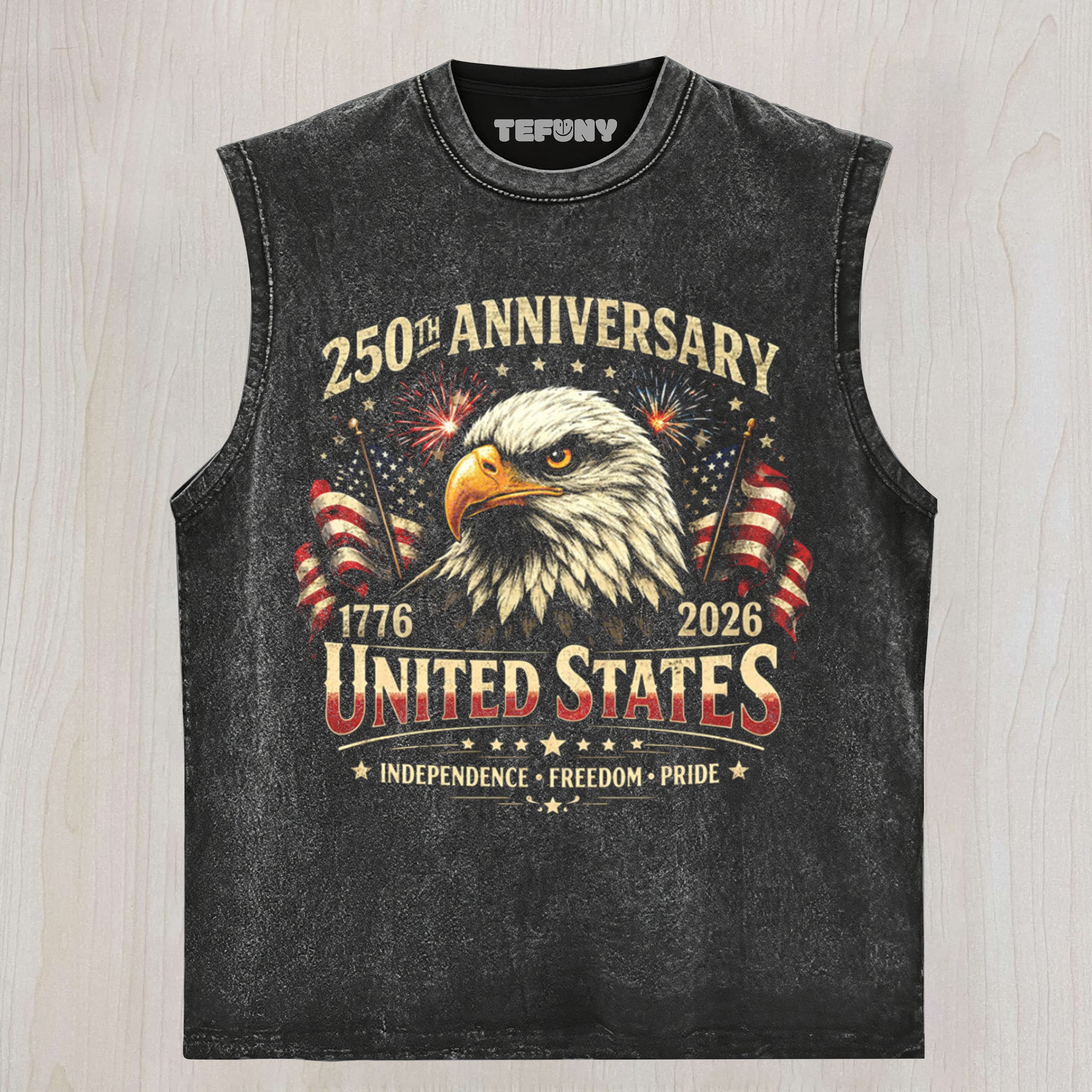 250-YEARS-ANNIVERSARY-USA-AMERICAN-FLAG UNISEX TEE, TANK TOP, LAYERED LS, SWEATSHIRT & HOODIE