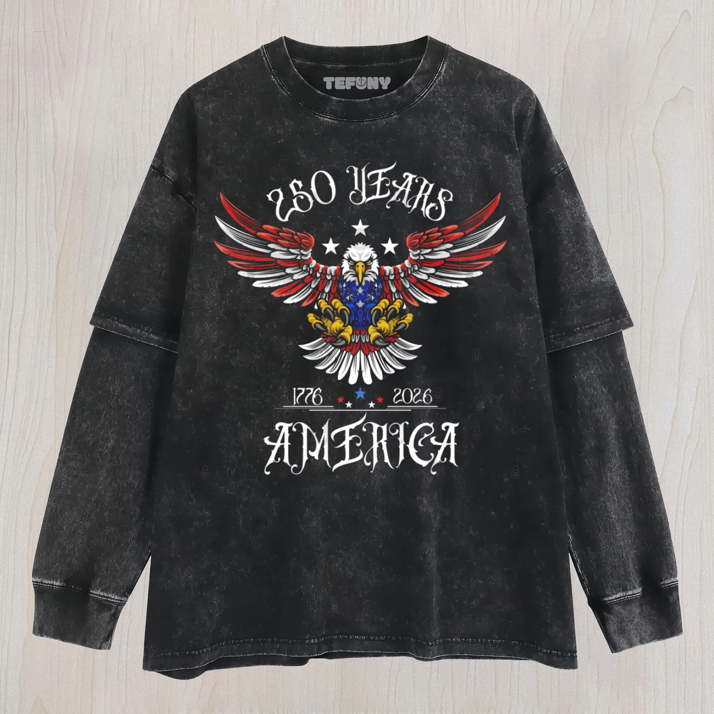 250 YEARS AMERICA 1776s-2026s UNISEX TEE, TANK TOP, LAYERED LS, SWEATSHIRT & HOODIE