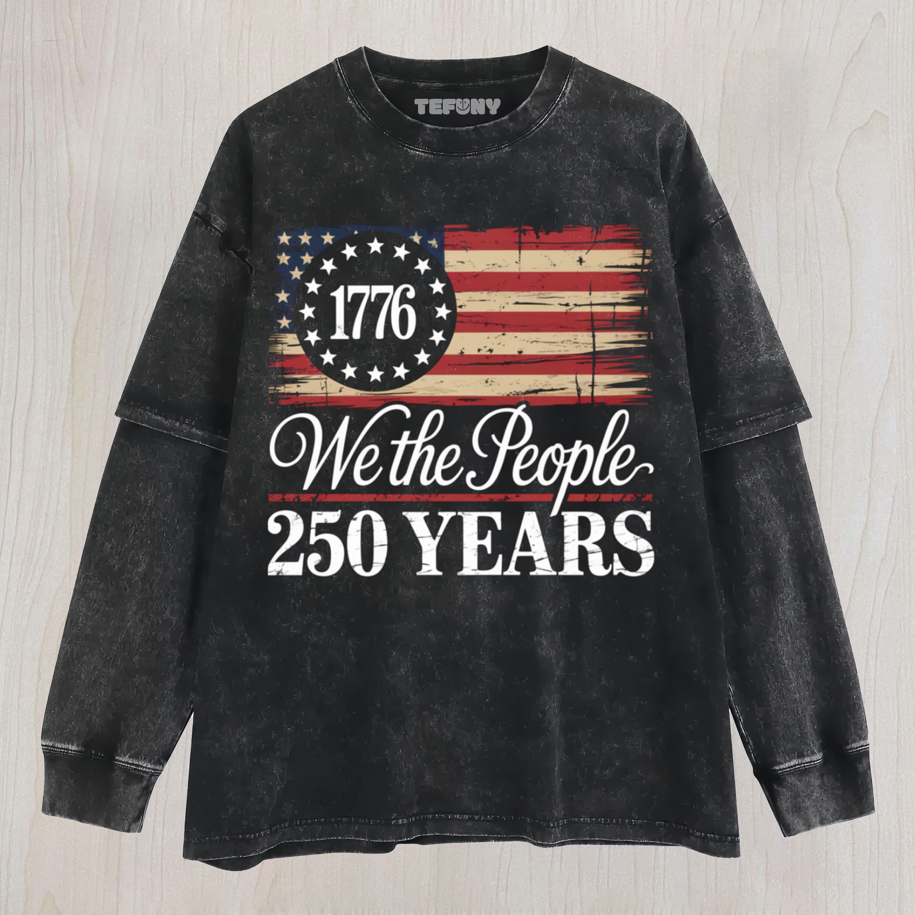 250 YEARS AMERICA ANNIVERSARY1 UNISEX TEE, TANK TOP, LAYERED LS, SWEATSHIRT & HOODIE