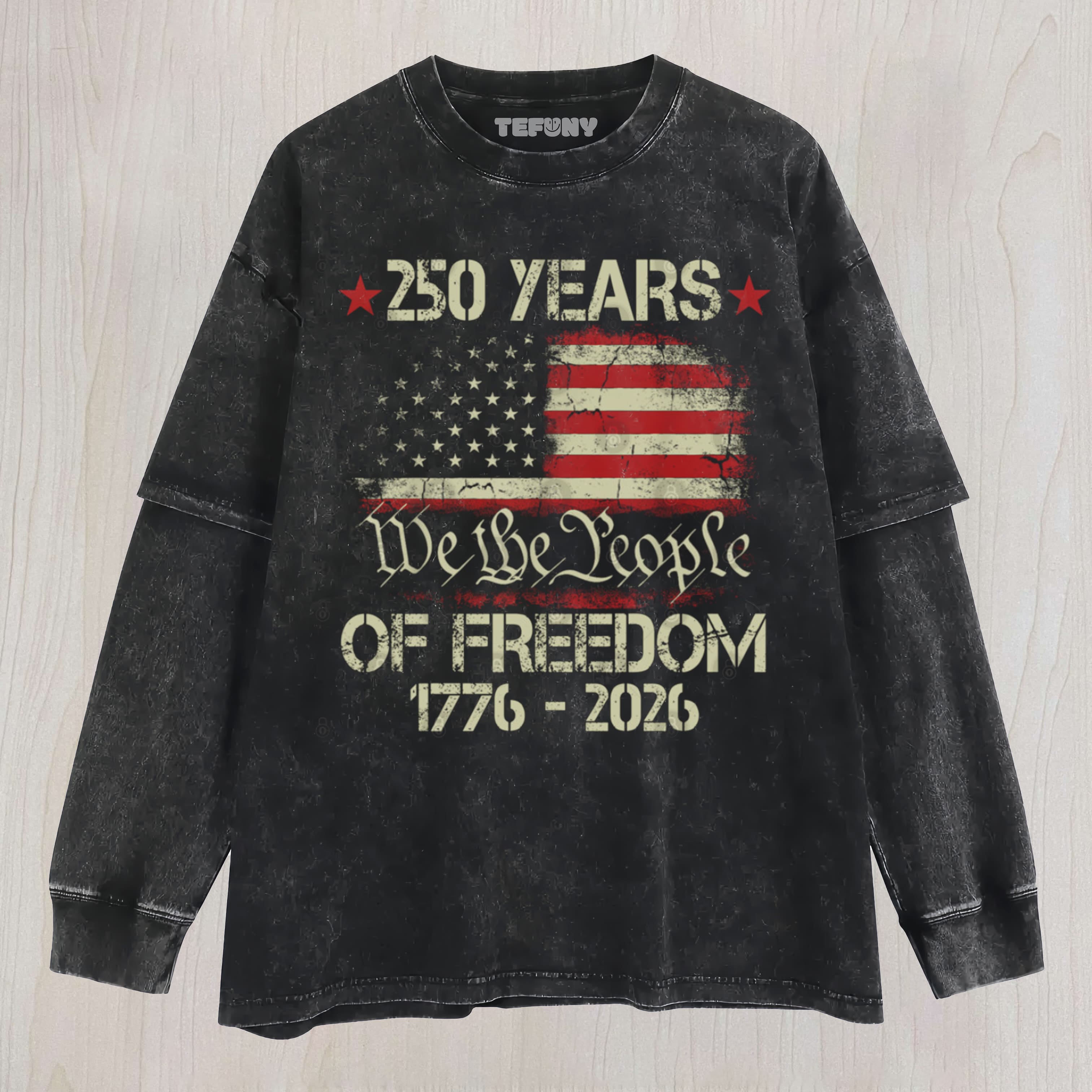 250 YEARS AMERICA ANNIVERSARY UNISEX TEE, TANK TOP, LAYERED LS, SWEATSHIRT & HOODIE