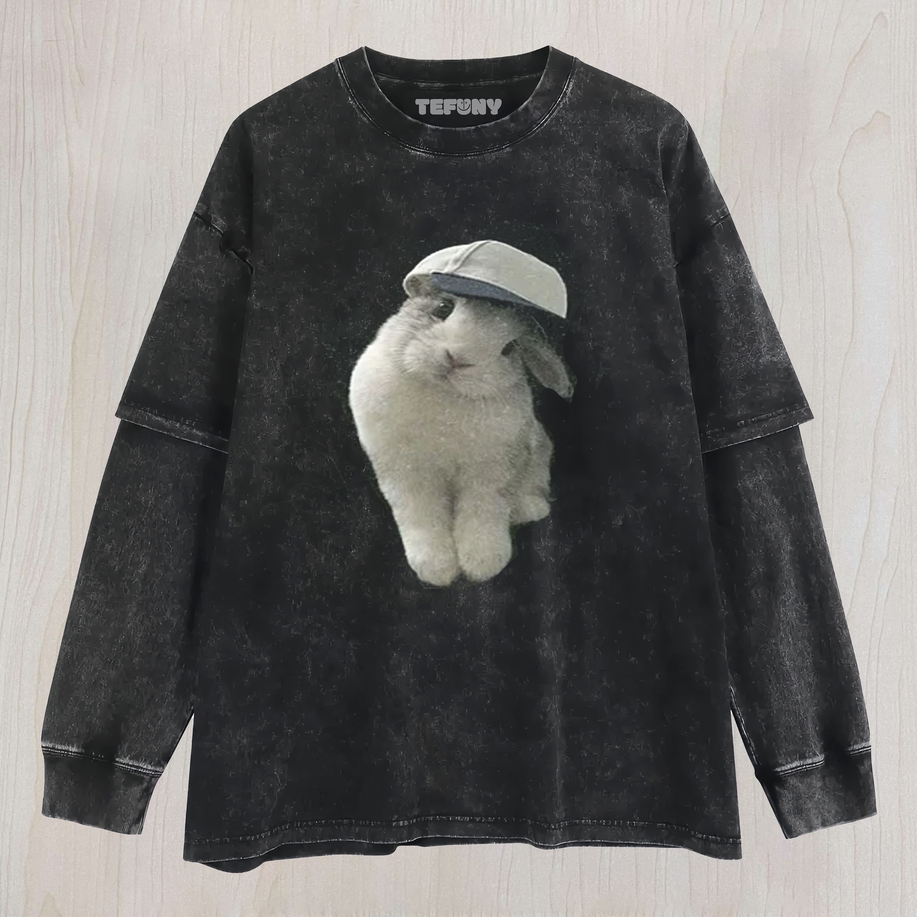 CUTE RABBIT LAYERED LONG SLEEVE