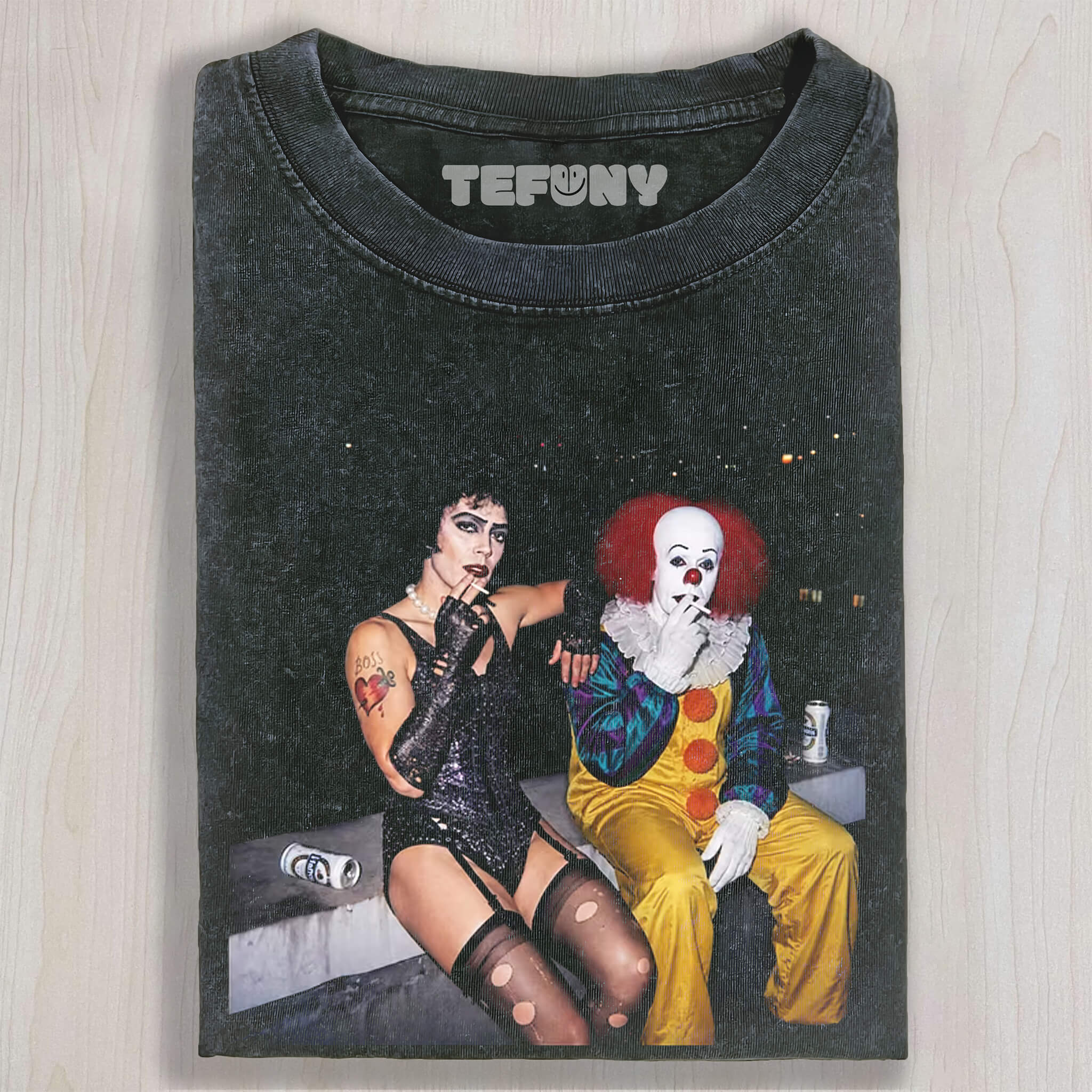 RETRO CULT CLASSIC DUO PORTRAIT ART TEE UNISEX TEE, TANK TOP, LAYERED LS, SWEATSHIRT & HOODIE