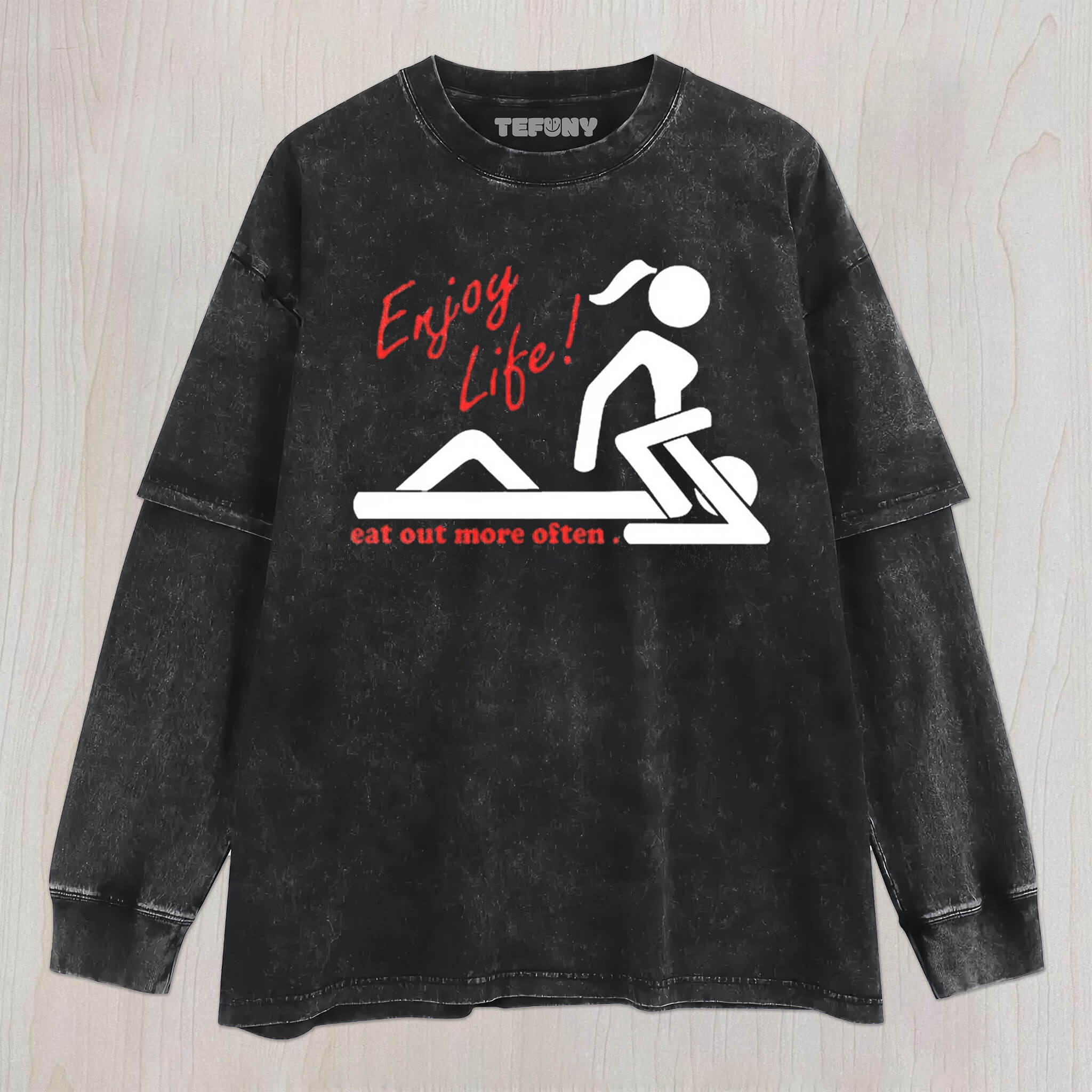 ENJOY LIFE EAT OUT MORE OFTEN TEE & SWEAT & HOOD