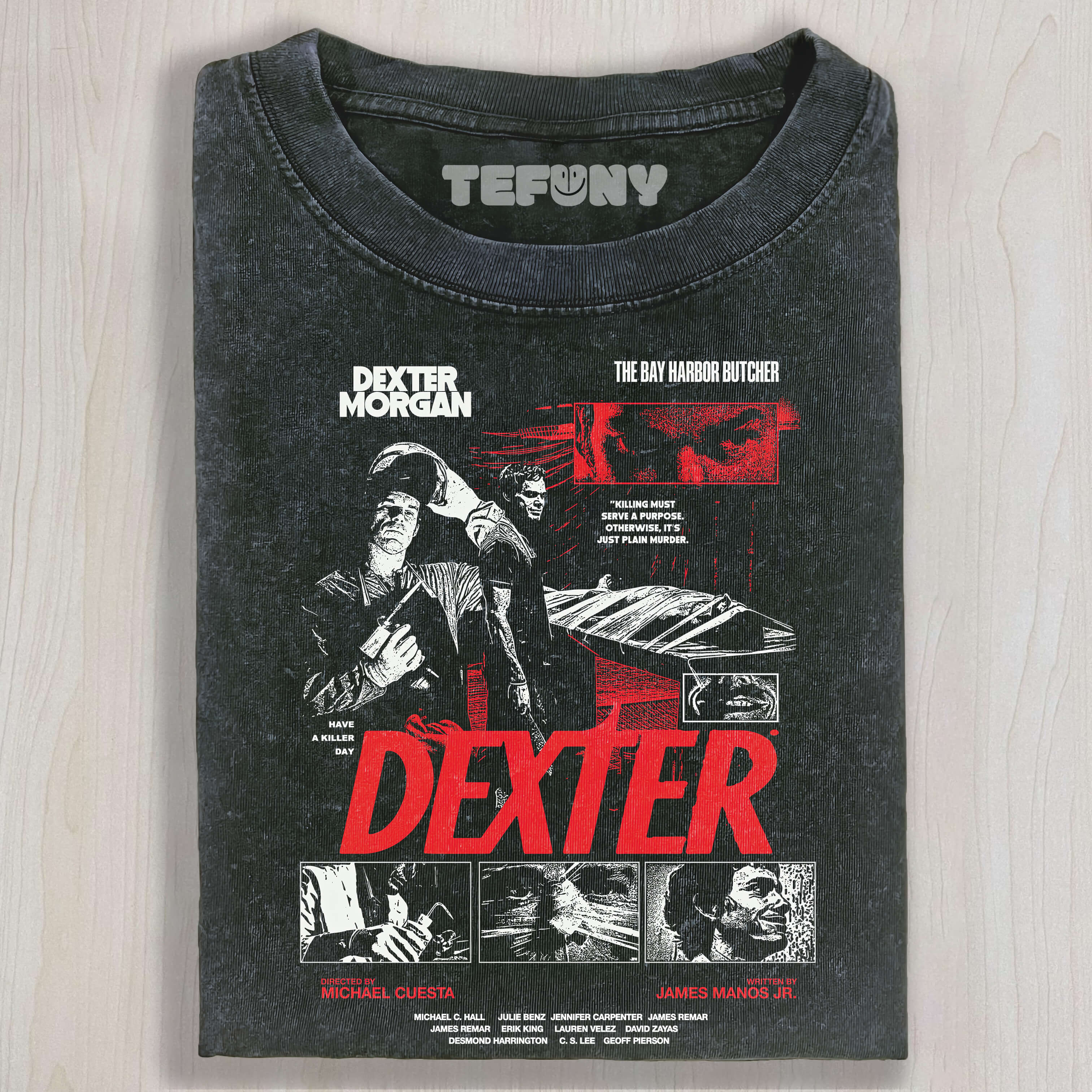 DEXTER UNISEX TEE, TANK TOP, LAYERED LS, SWEATSHIRT & HOODIE