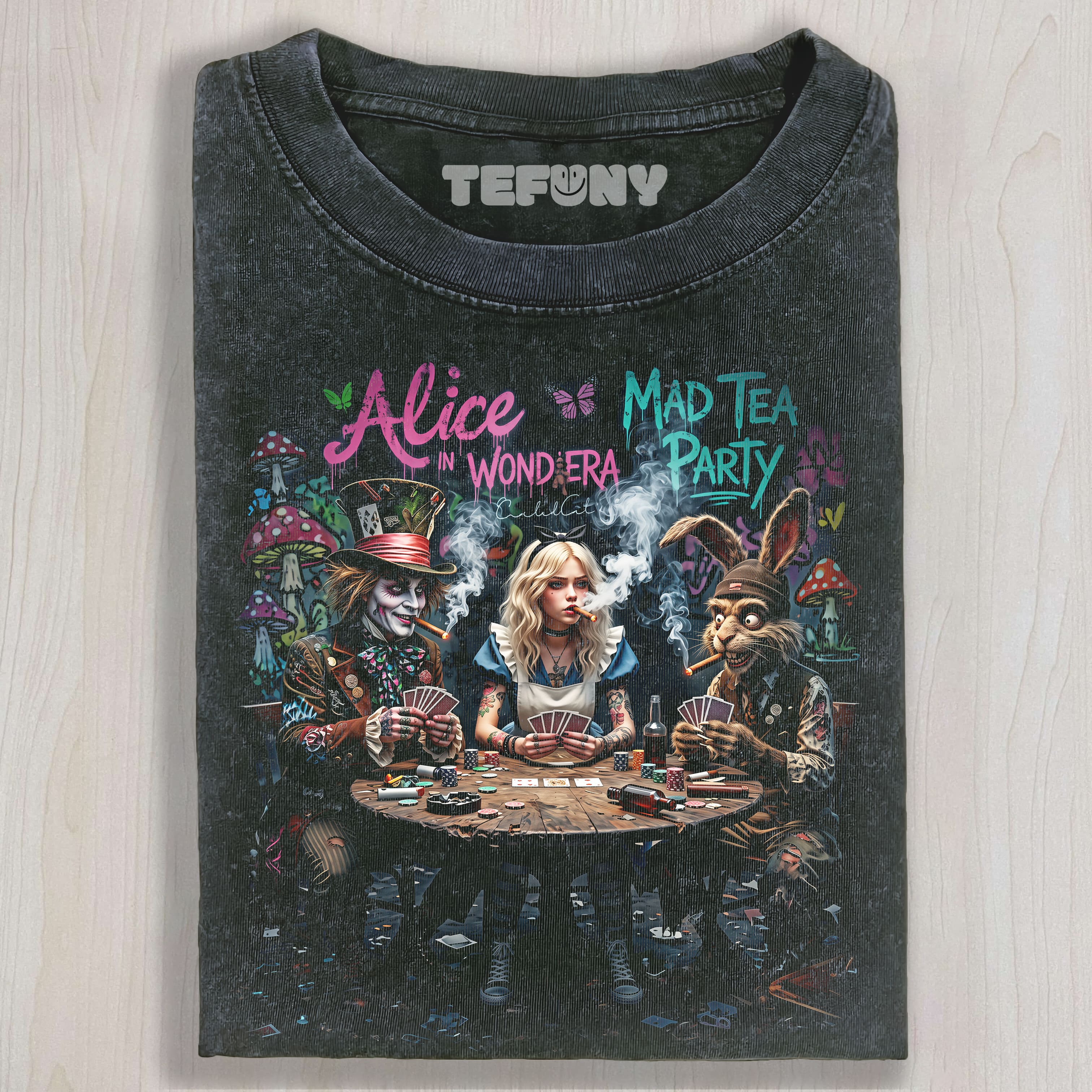 ALICE IN WONDERLAND TEA PARTY UNISEX TEE, TANK TOP, LAYERED LS, SWEATSHIRT & HOODIE
