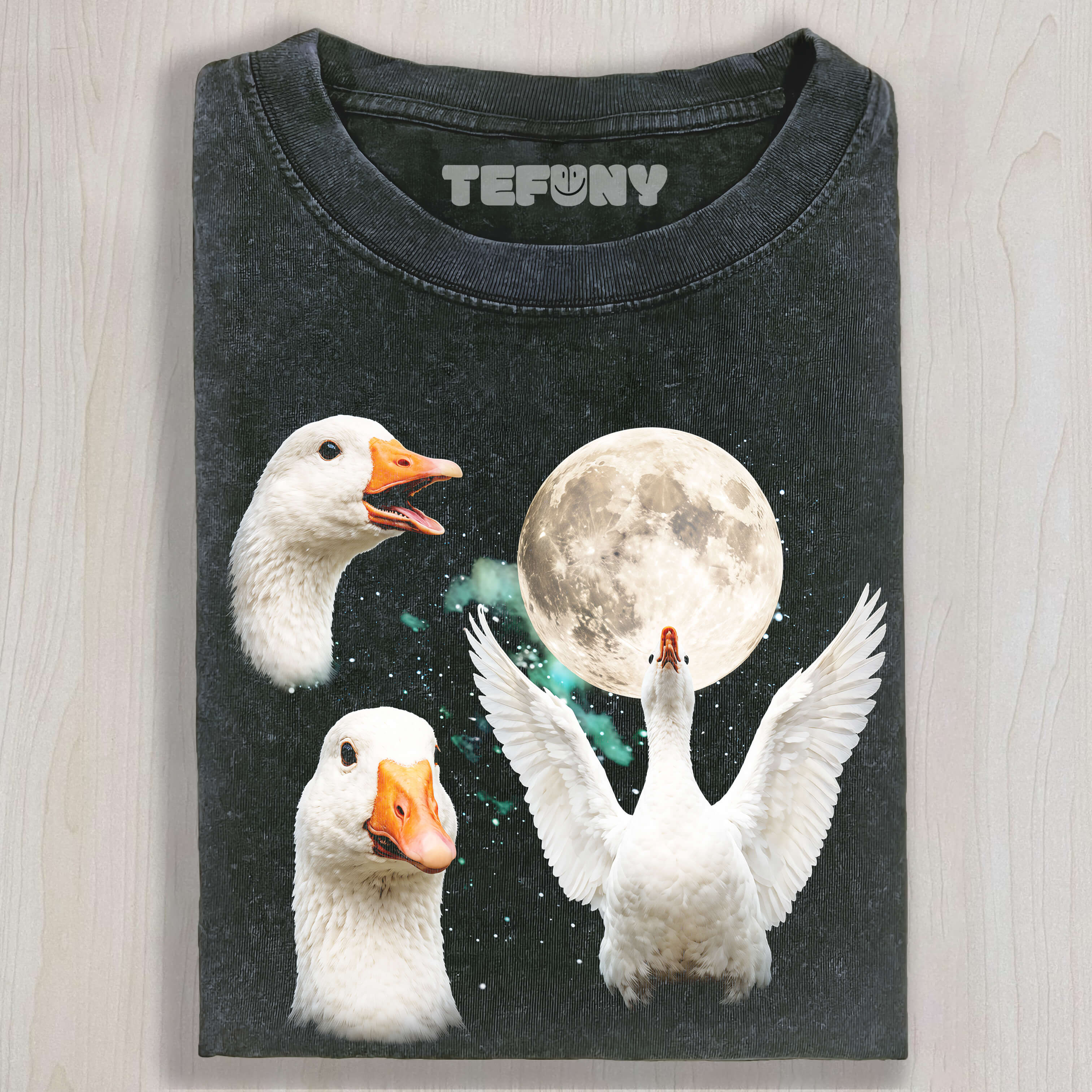 GOOSE MOON UNISEX TEE, TANK TOP, LAYERED LS, SWEATSHIRT & HOODIE