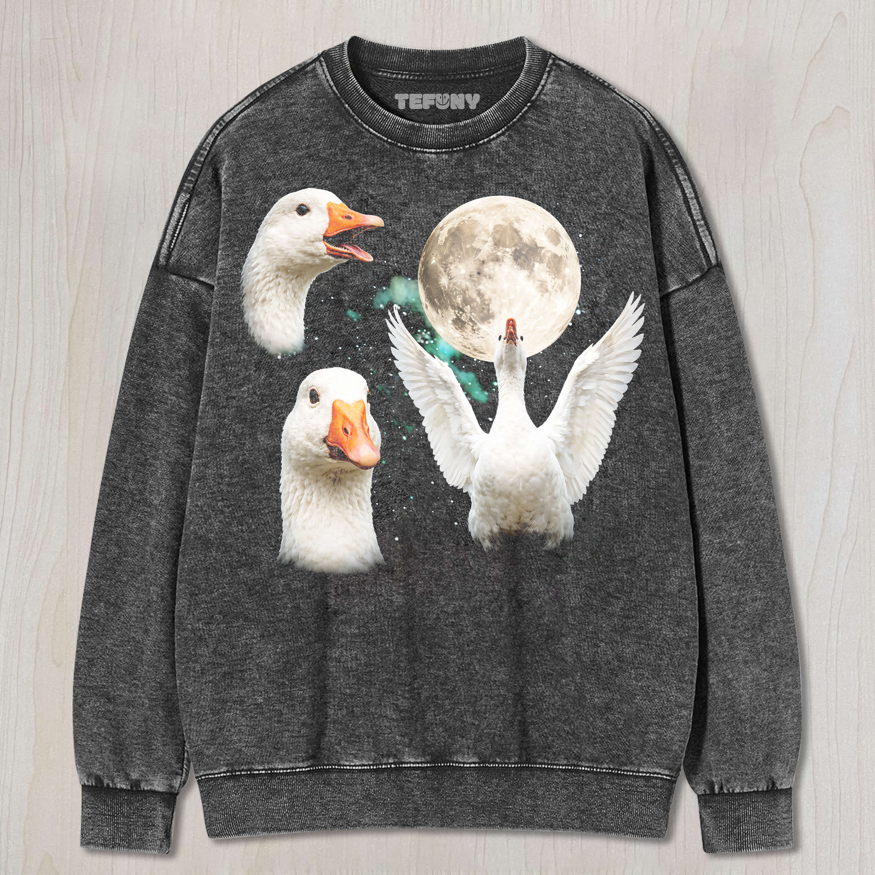 GOOSE MOON UNISEX TEE, TANK TOP, LAYERED LS, SWEATSHIRT & HOODIE