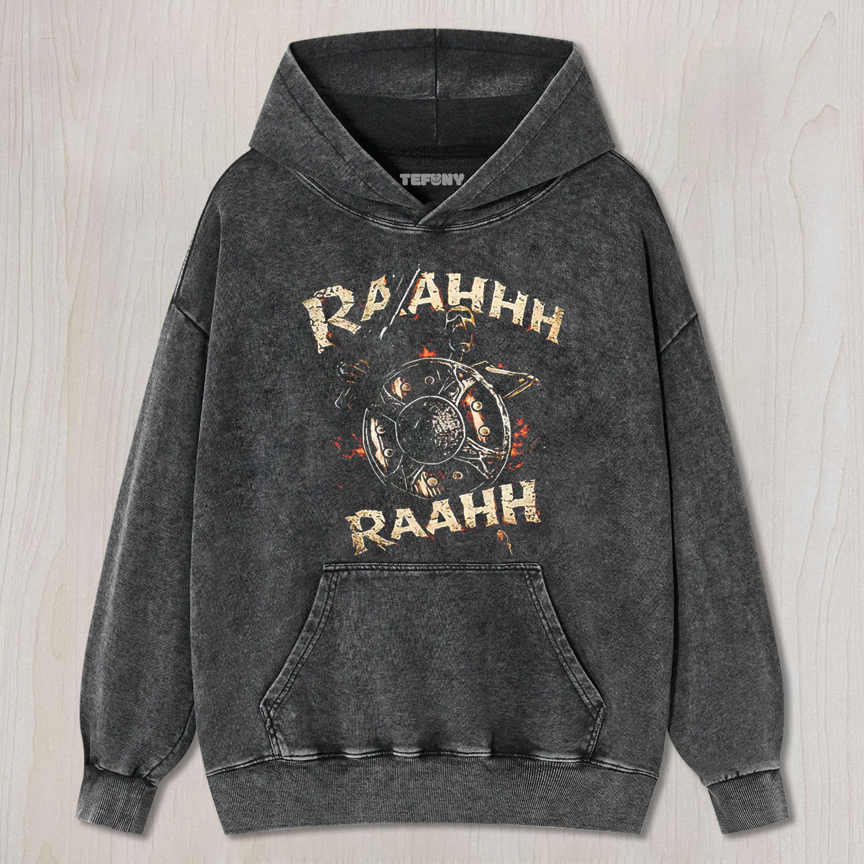 TOKYOCANVAS SKELETON BANGING SHIELD FUNNY WASHED TEE & SWEAT & HOOD