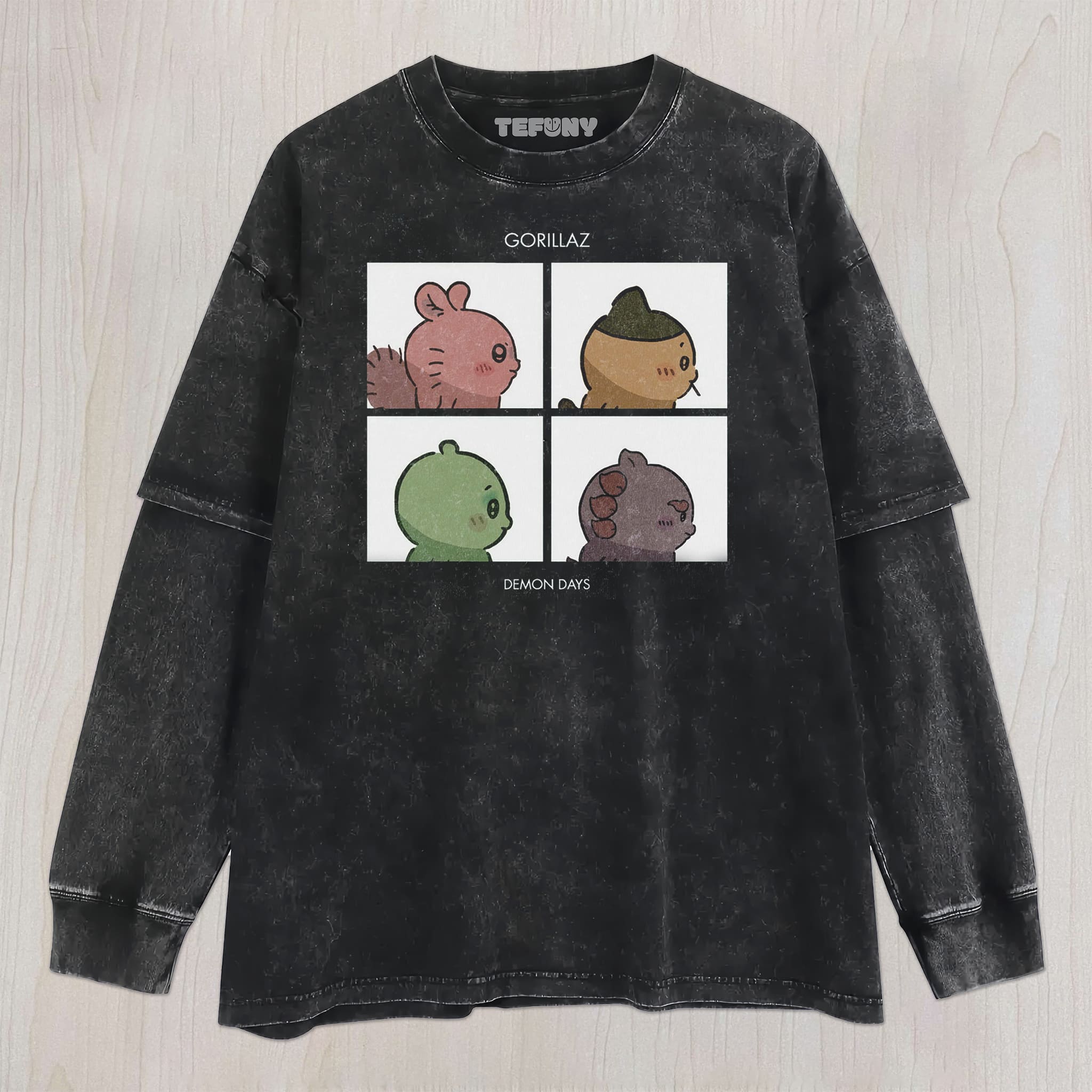4-PANEL CARTOON HEADS UNISEX TEE, TANK TOP, LAYERED LS, SWEATSHIRT & HOODIE