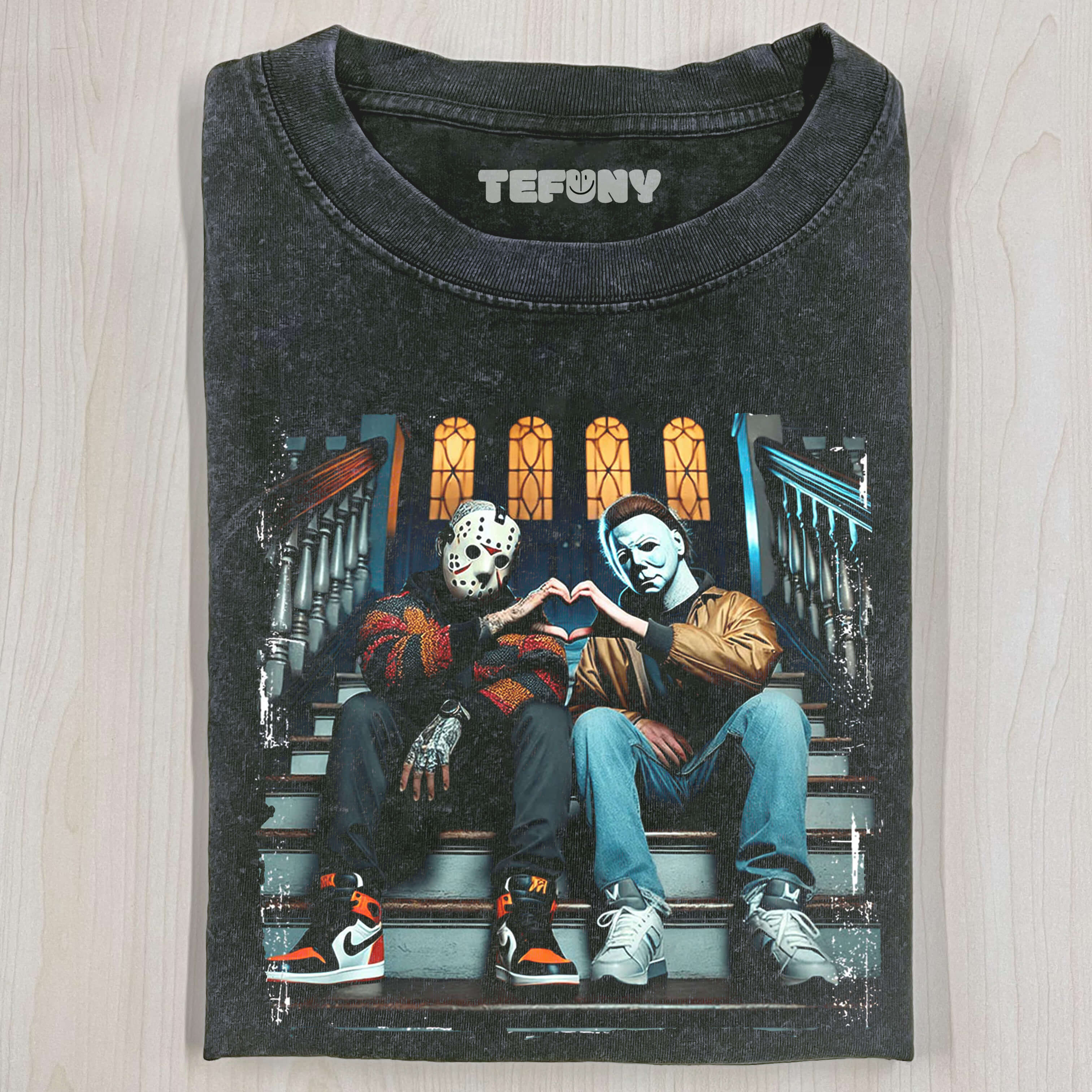 VINTAGE JASON AND MICHAEL HALLOWEEN T-SHIRT