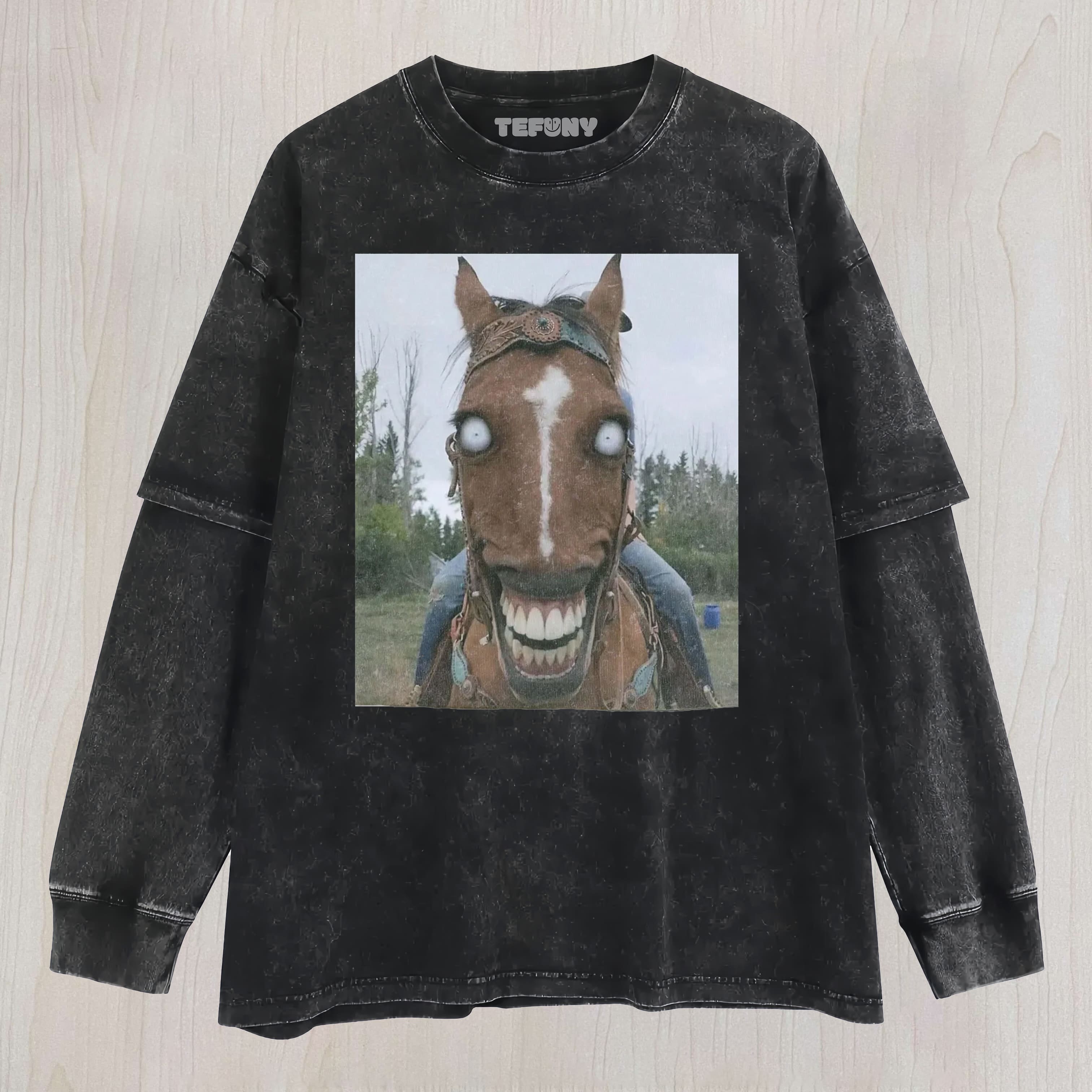 WACKY HORSE LAYERED LONG SLEEVE