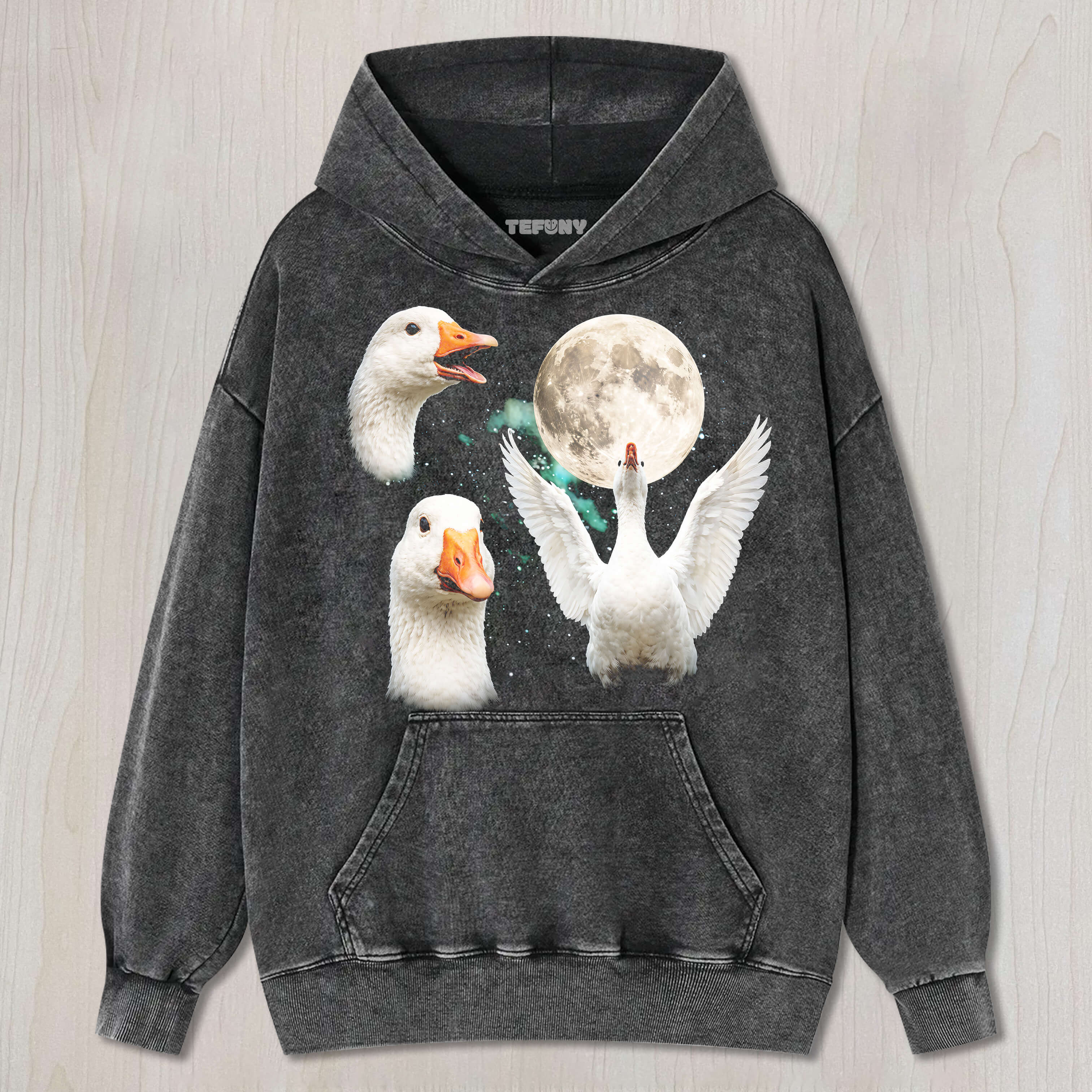 GOOSE MOON UNISEX TEE, TANK TOP, LAYERED LS, SWEATSHIRT & HOODIE