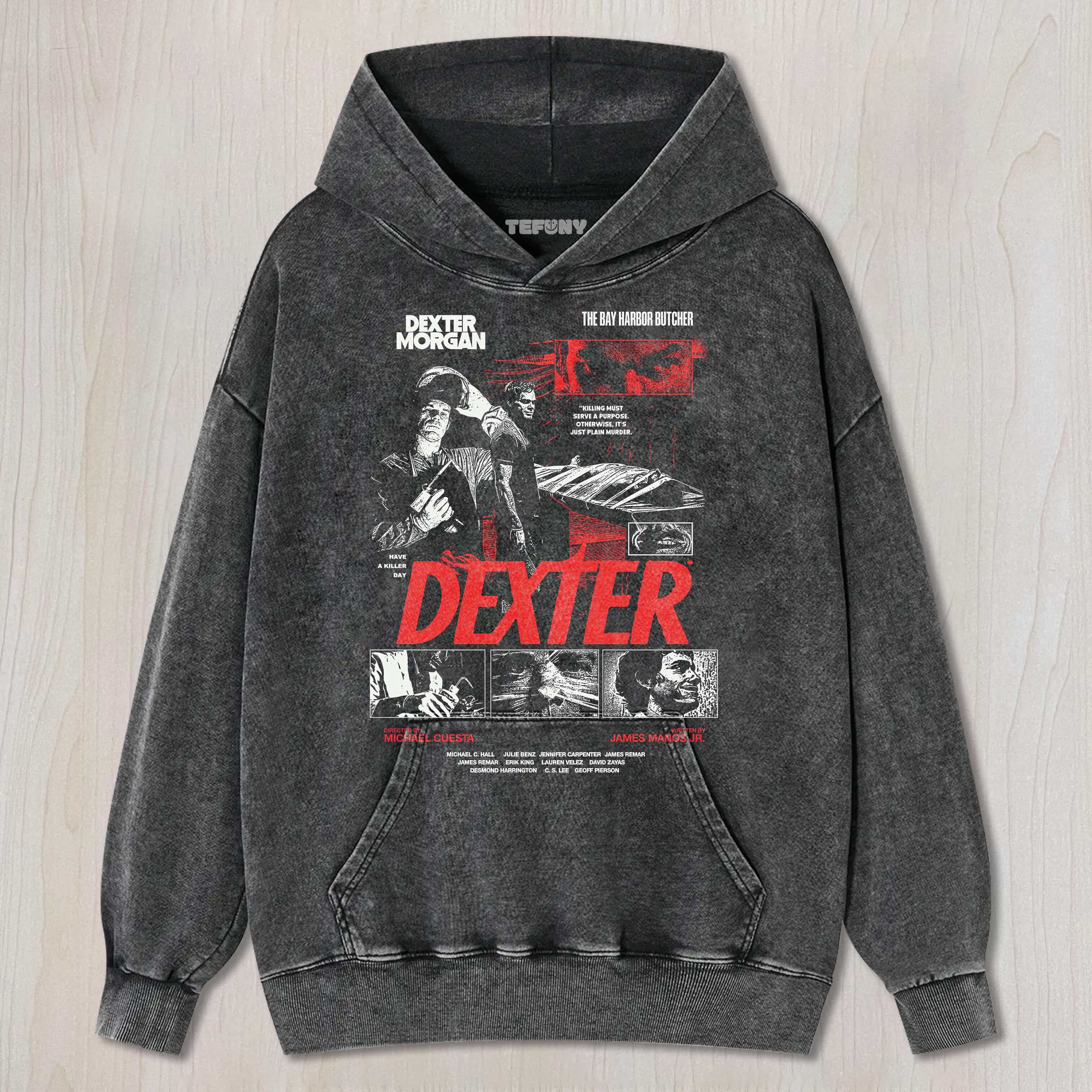 DEXTER UNISEX TEE, TANK TOP, LAYERED LS, SWEATSHIRT & HOODIE
