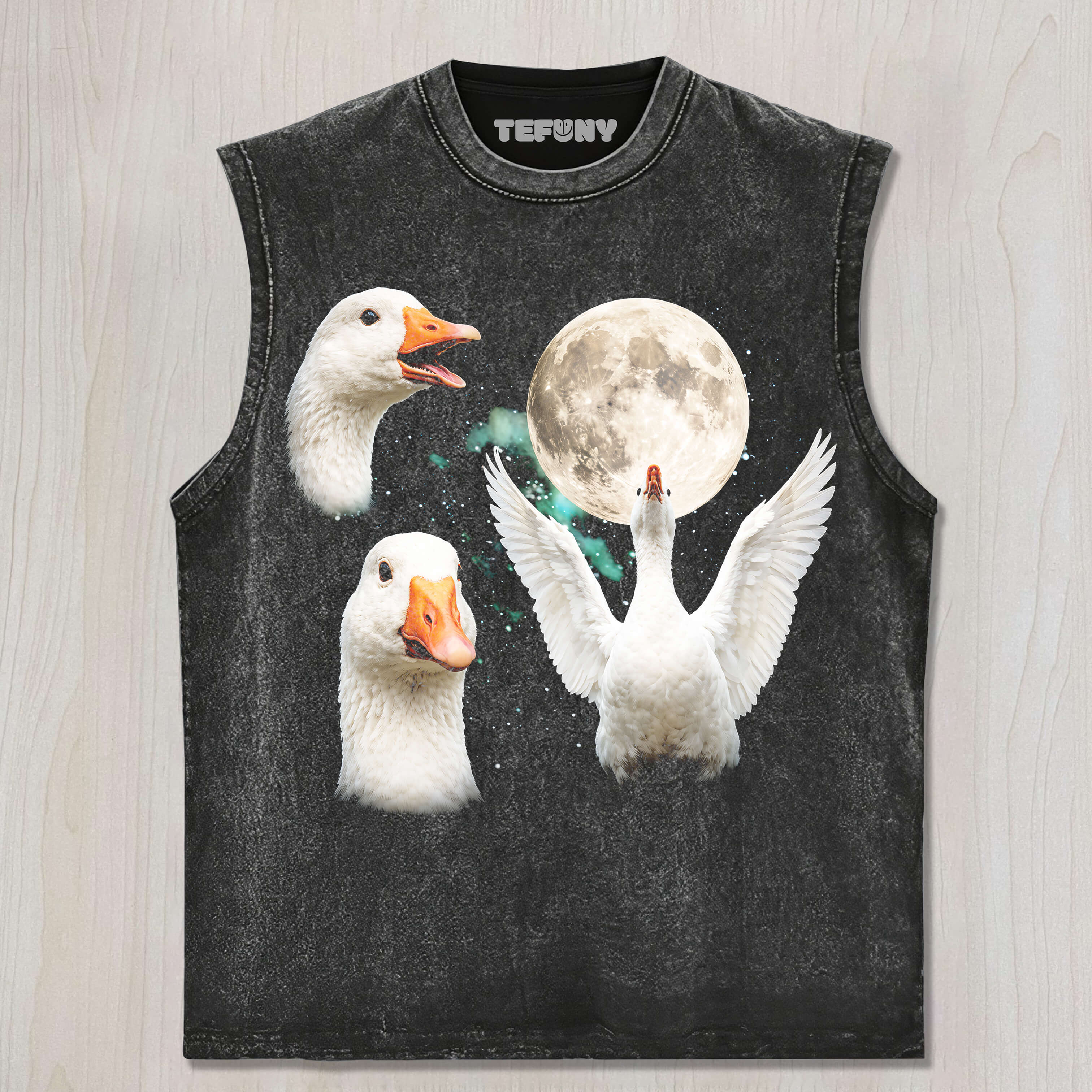 GOOSE MOON UNISEX TEE, TANK TOP, LAYERED LS, SWEATSHIRT & HOODIE