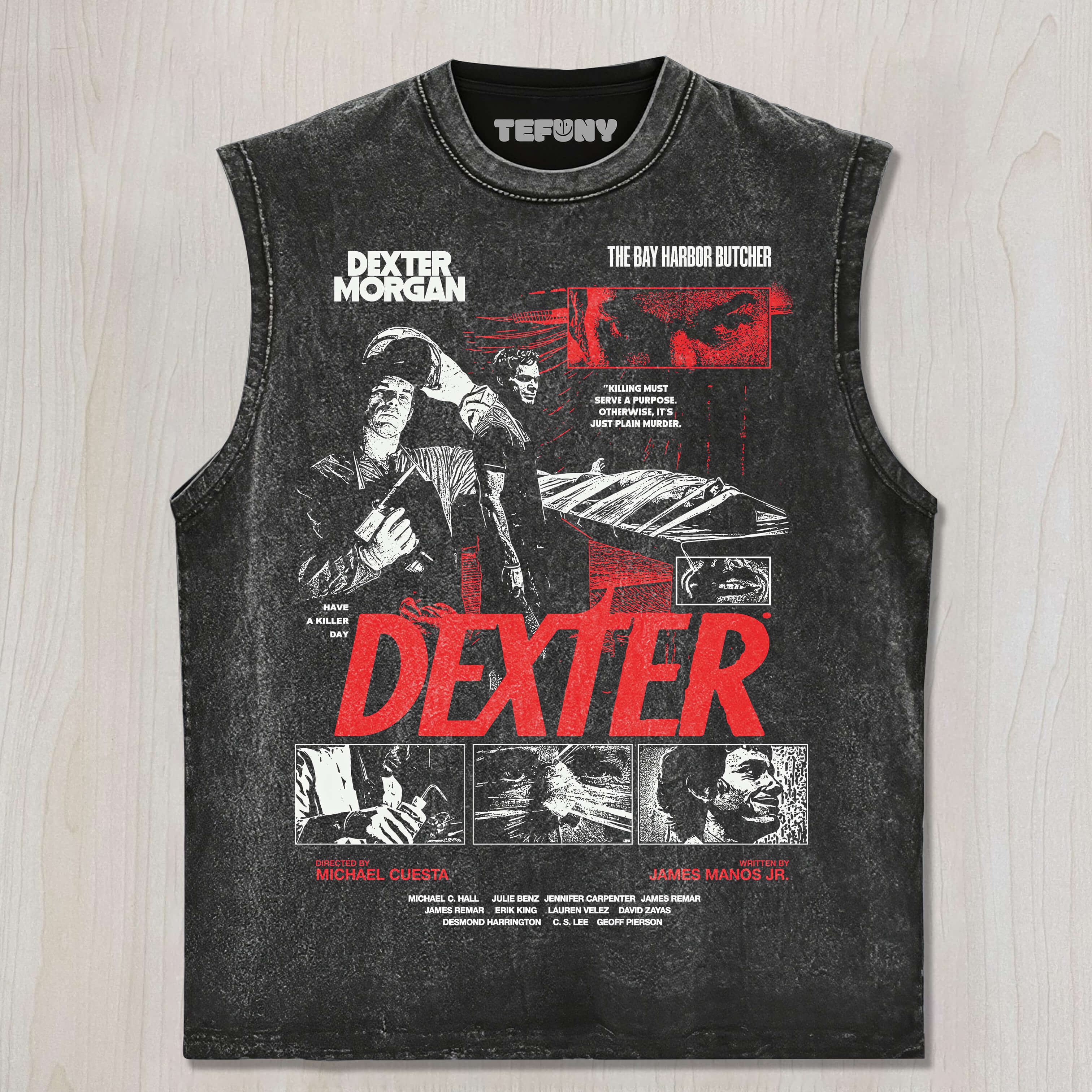 DEXTER UNISEX TEE, TANK TOP, LAYERED LS, SWEATSHIRT & HOODIE