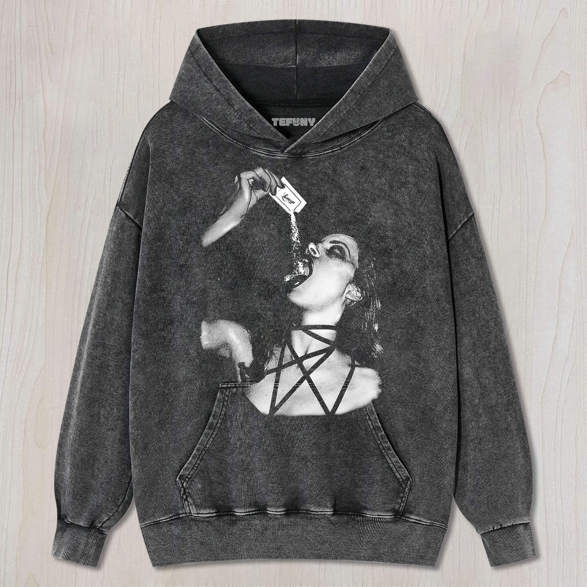 EAT COCAINE T-SHIRT - PIN UP GET HIGH GIRL KOK -BW VINTAGE