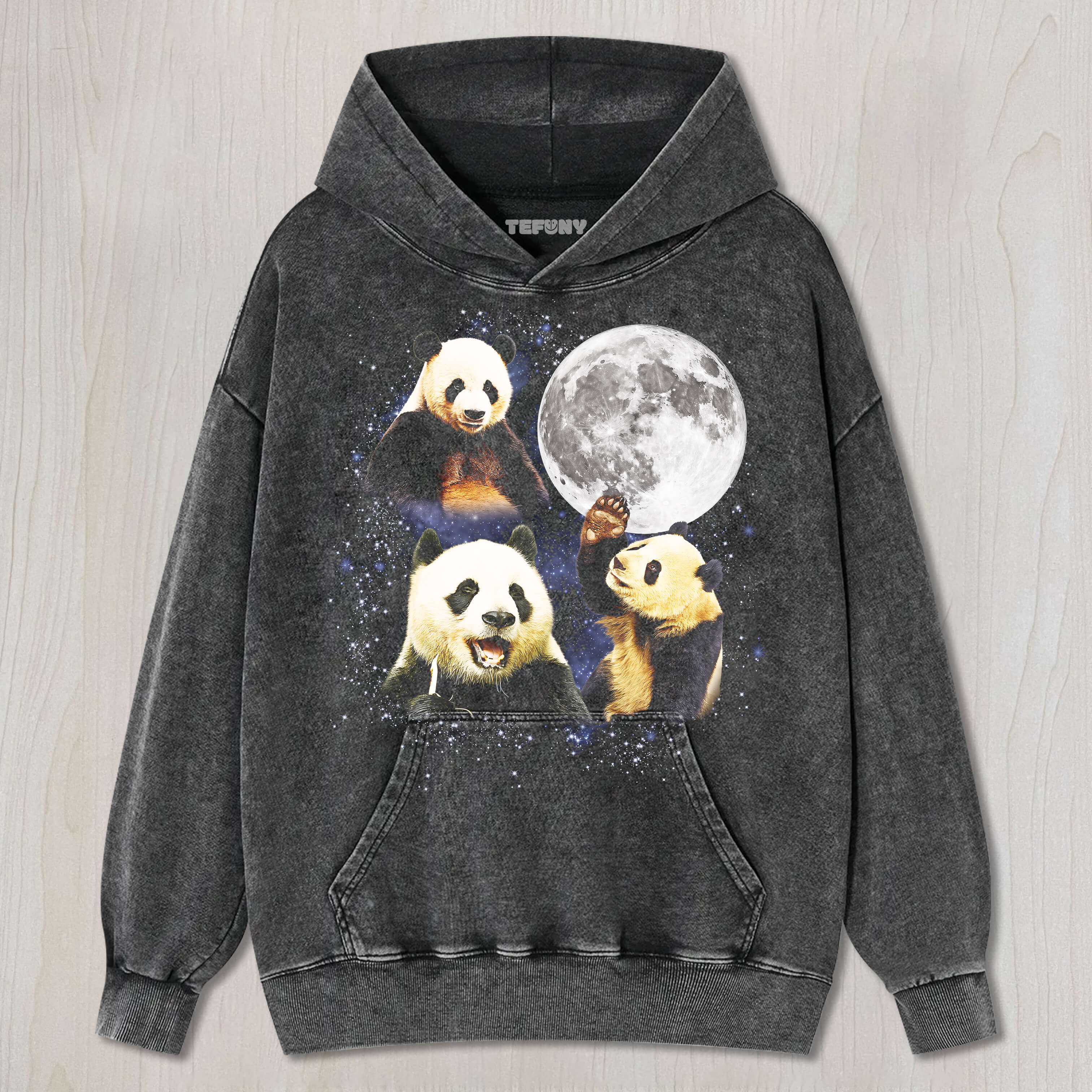 THREE PANDA MOON UNISEX TEE, TANK TOP, LAYERED LS, SWEATSHIRT & HOODIE