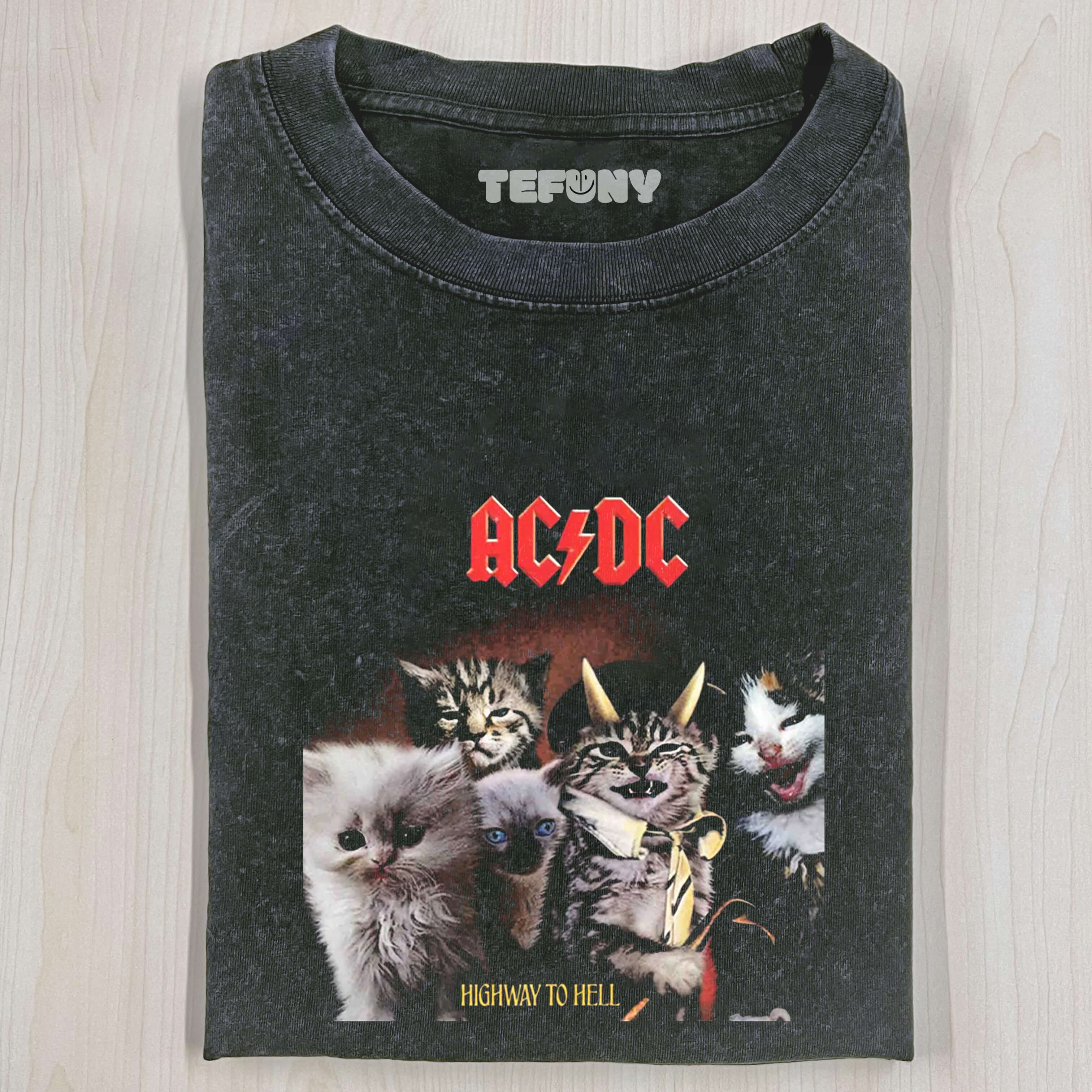 AC DC CAT TEE