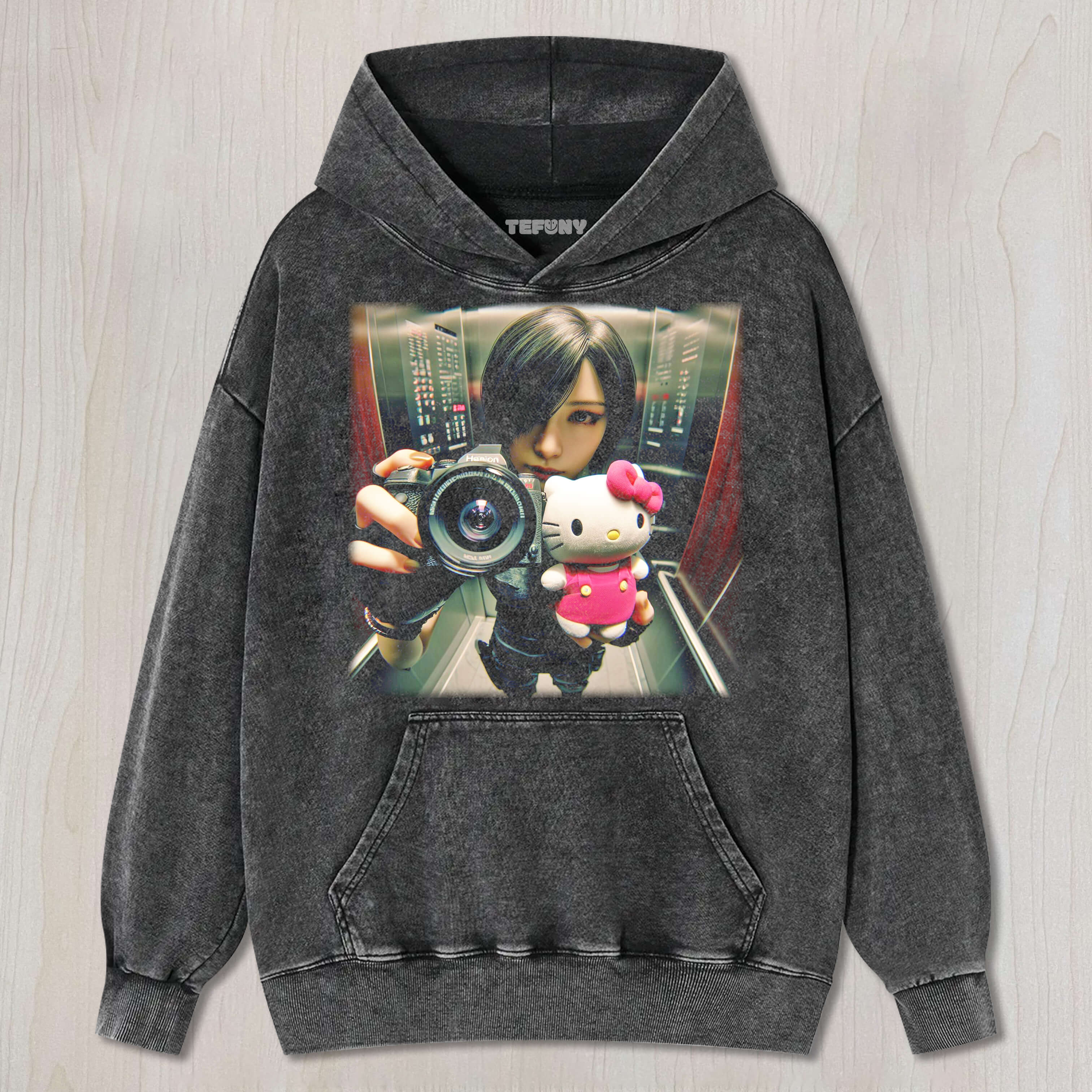 ADA HOLDING A CAMERA T-SHIRT