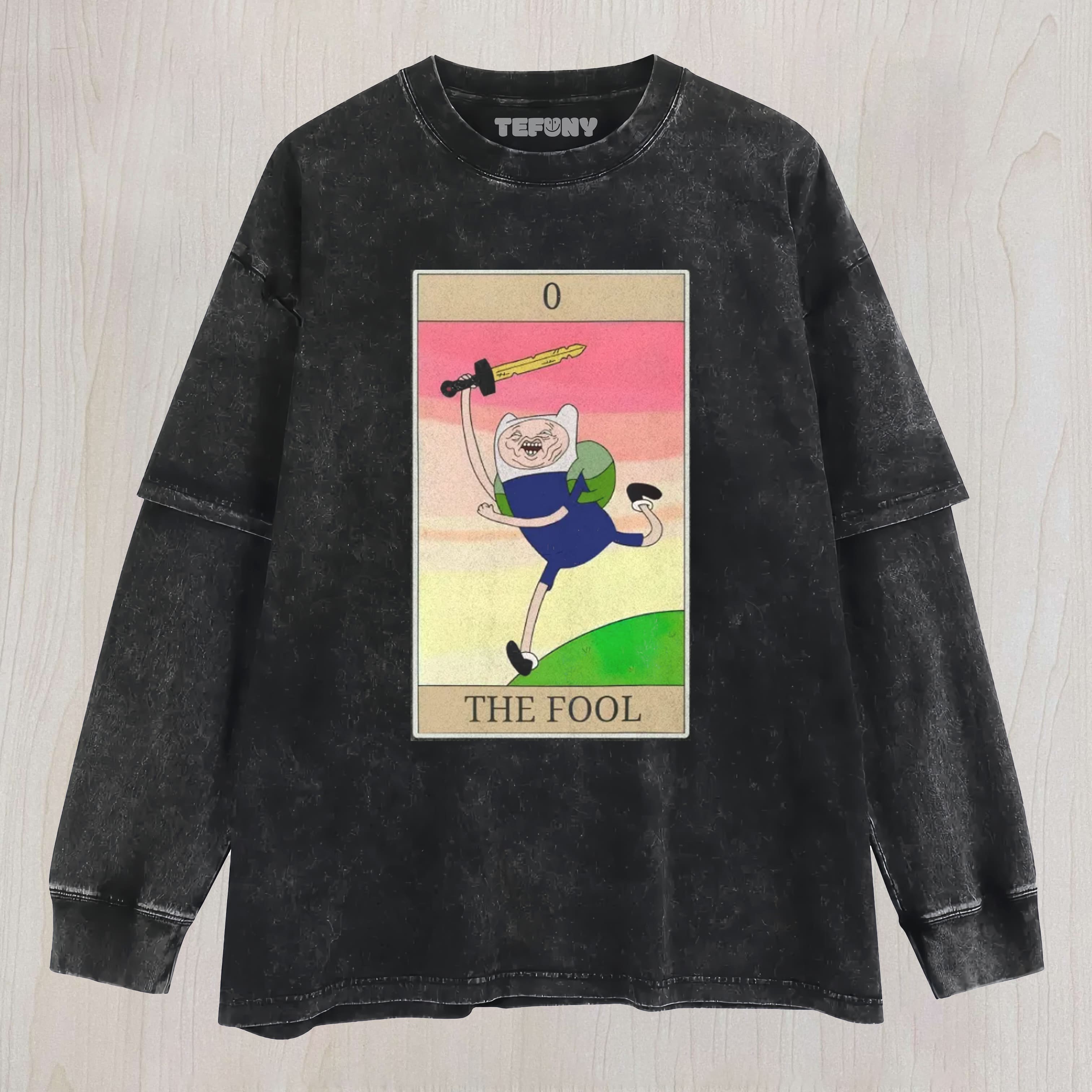 ADVENTURE TIME THE FOOL UNISEX TEE, TANK TOP, LAYERED LS, SWEATSHIRT & HOODIE