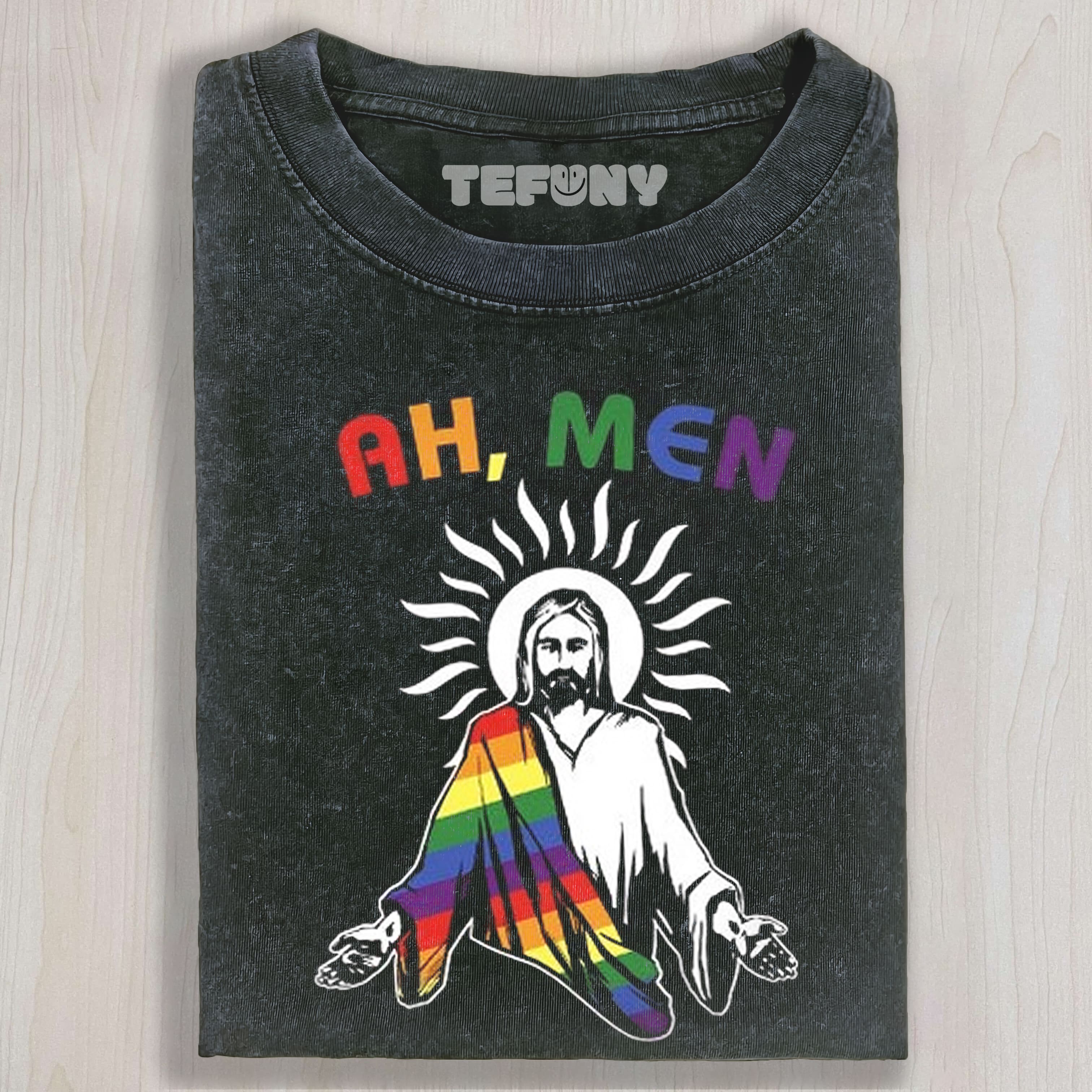 AH MEN JESUS RAINBOW TEE & SWEAT & HOOD