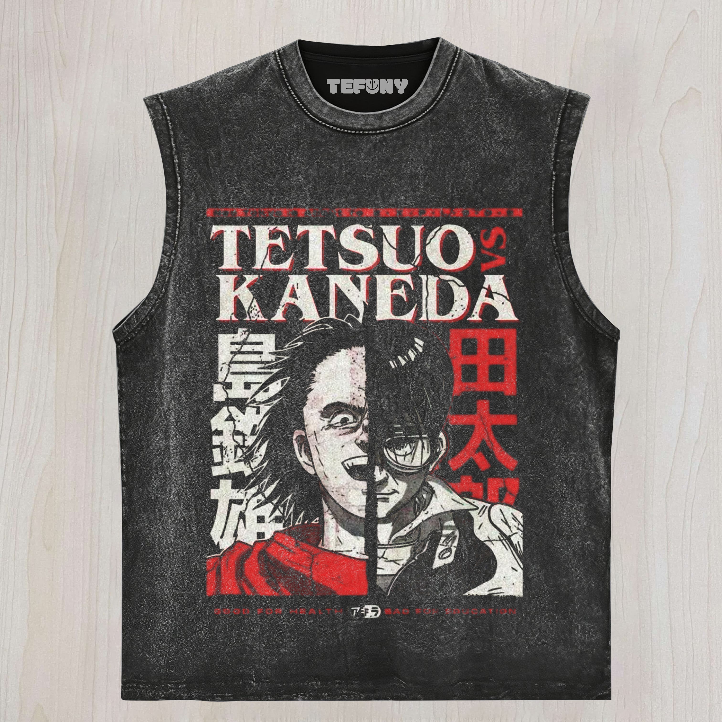 AKIRA TETSUO & KANEDA SPLIT UNISEX TEE, TANK TOP, LAYERED LS, SWEATSHIRT & HOODIE